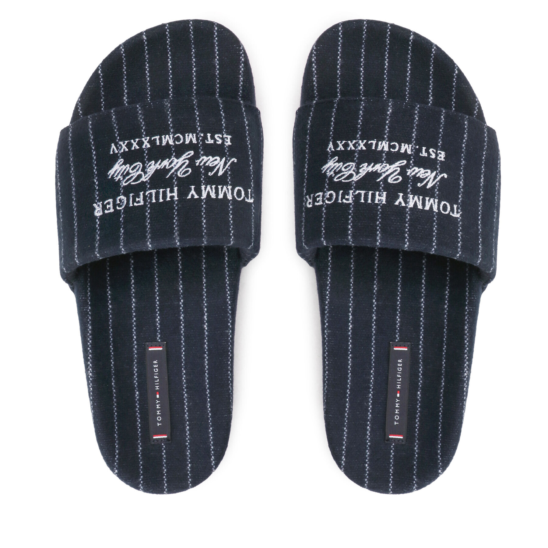 Tommy Hilfiger Nazouváky Warm Felt Hilfiger Pool Slide FM0FM04225 Tmavomodrá - Pepit.cz