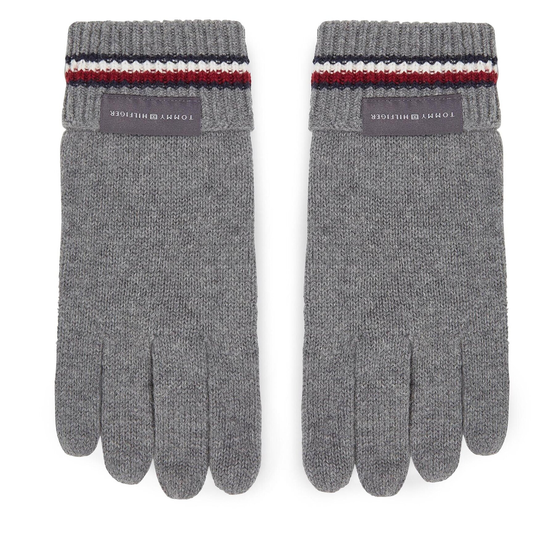 Tommy Hilfiger Pánské rukavice Corporate Knit Gloves AM0AM11488 Šedá - Pepit.cz