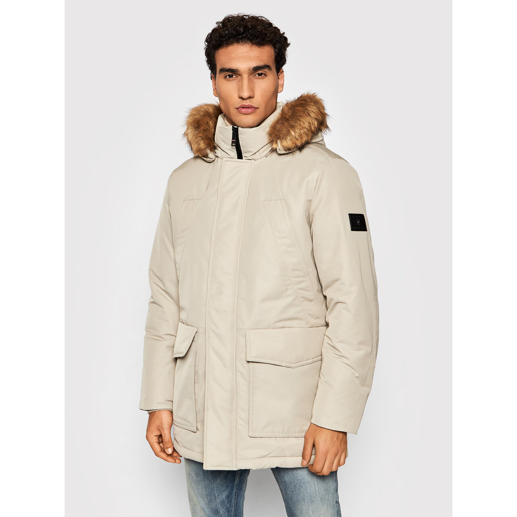 Tommy Hilfiger Parka Rockie MW0MW19663 Béžová Regular Fit - Pepit.cz