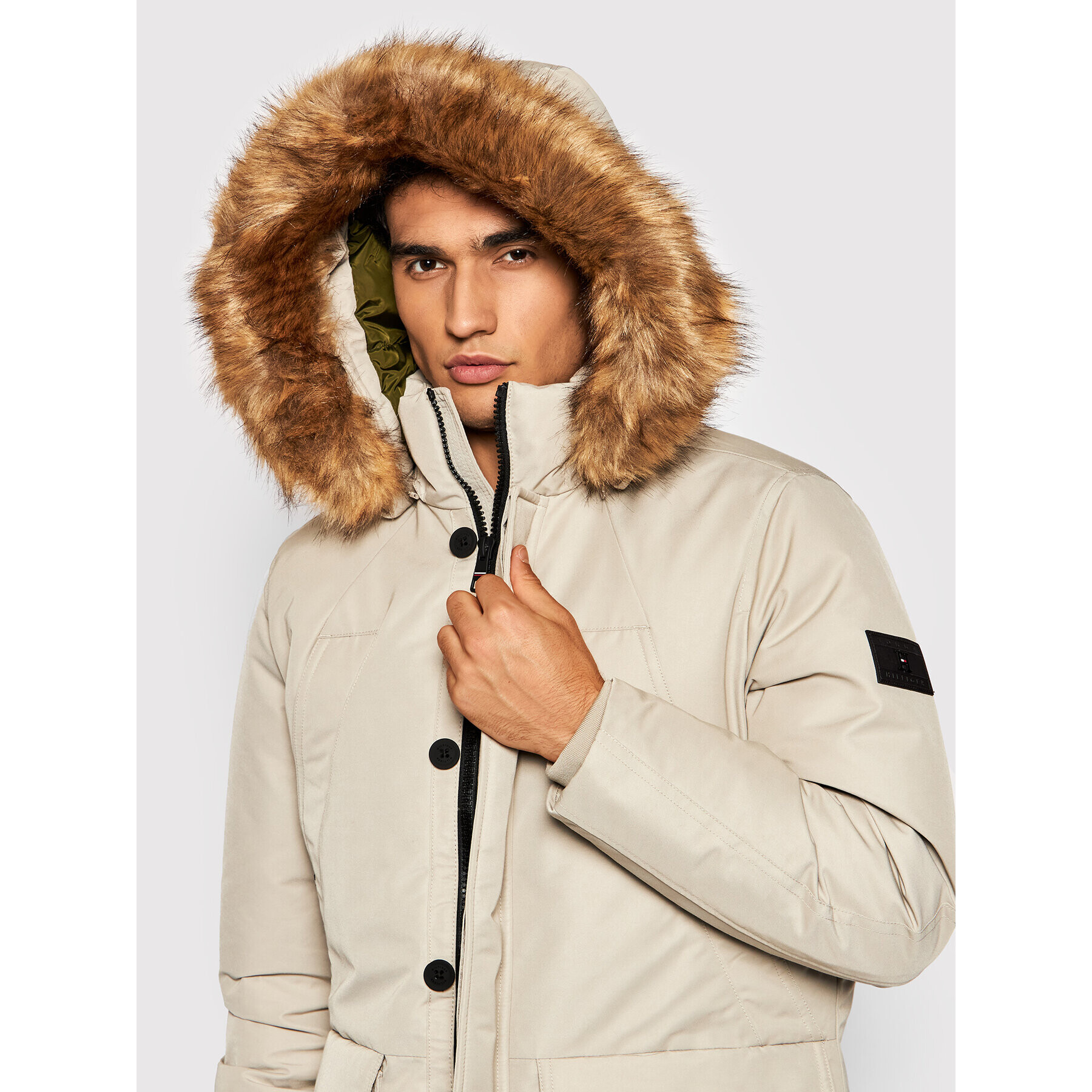 Tommy Hilfiger Parka Rockie MW0MW19663 Béžová Regular Fit - Pepit.cz