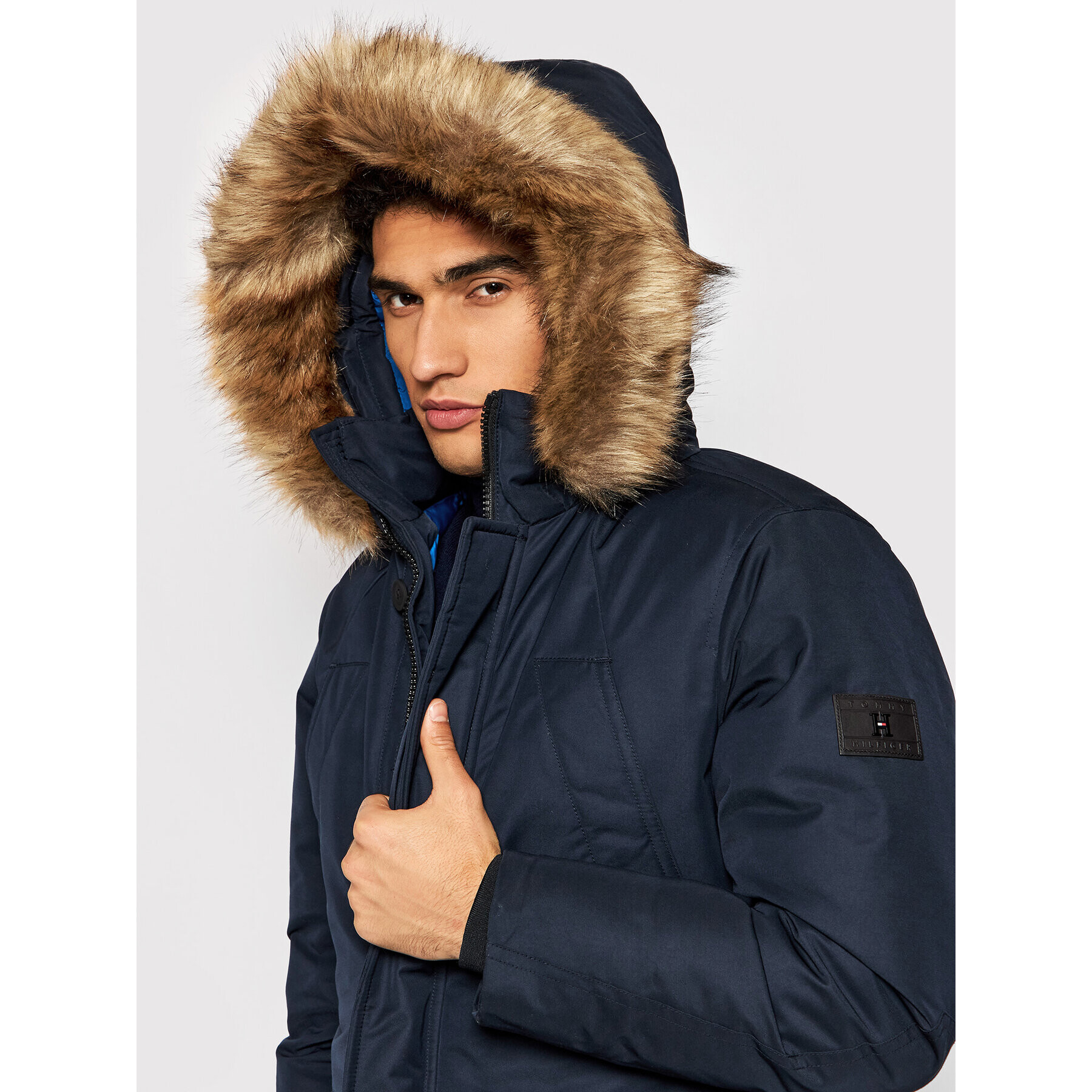 Tommy Hilfiger Parka Rockie MW0MW19663 Tmavomodrá Regular Fit - Pepit.cz