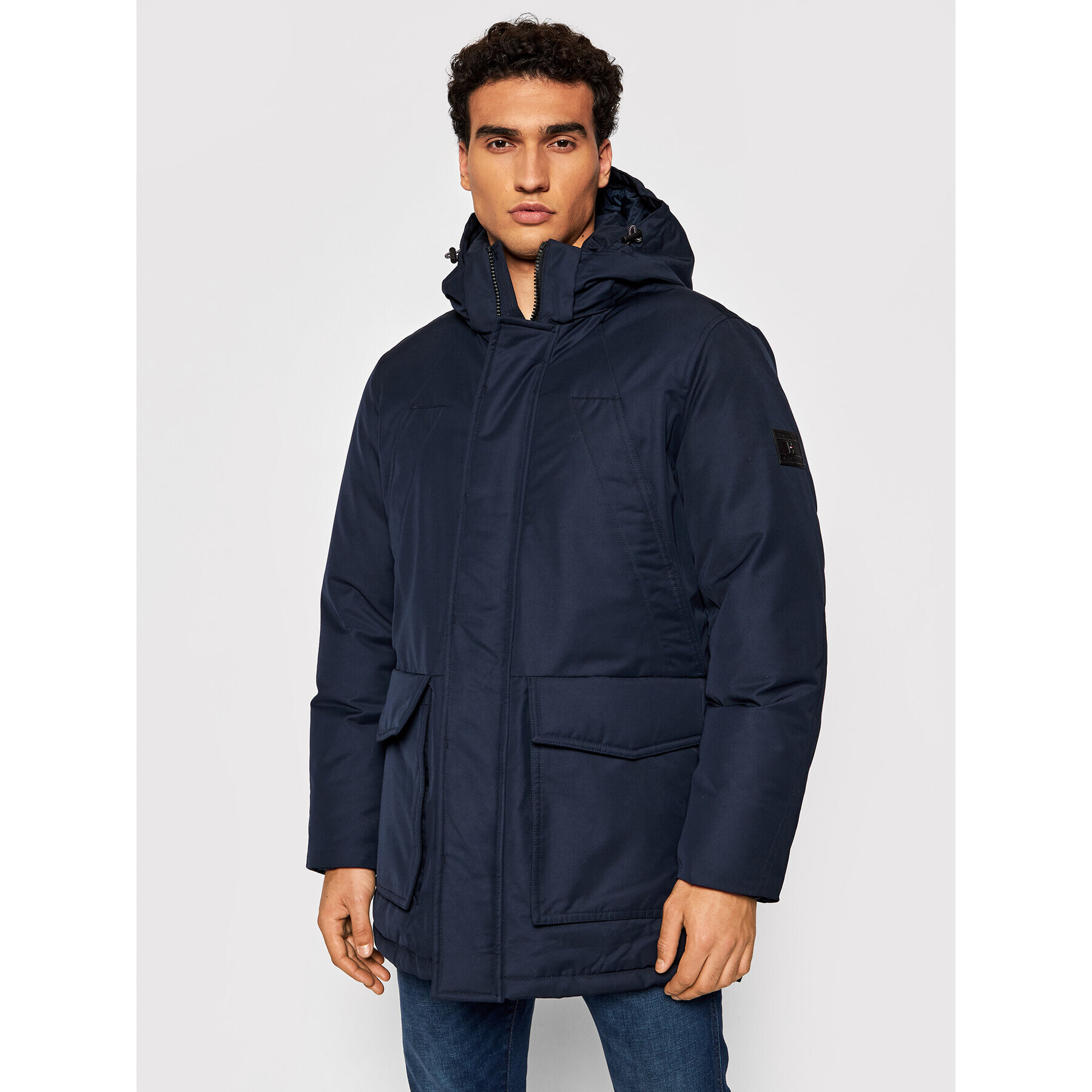 Tommy Hilfiger Parka Rockie Non Fur Down MW0MW21016 Tmavomodrá Regular Fit - Pepit.cz