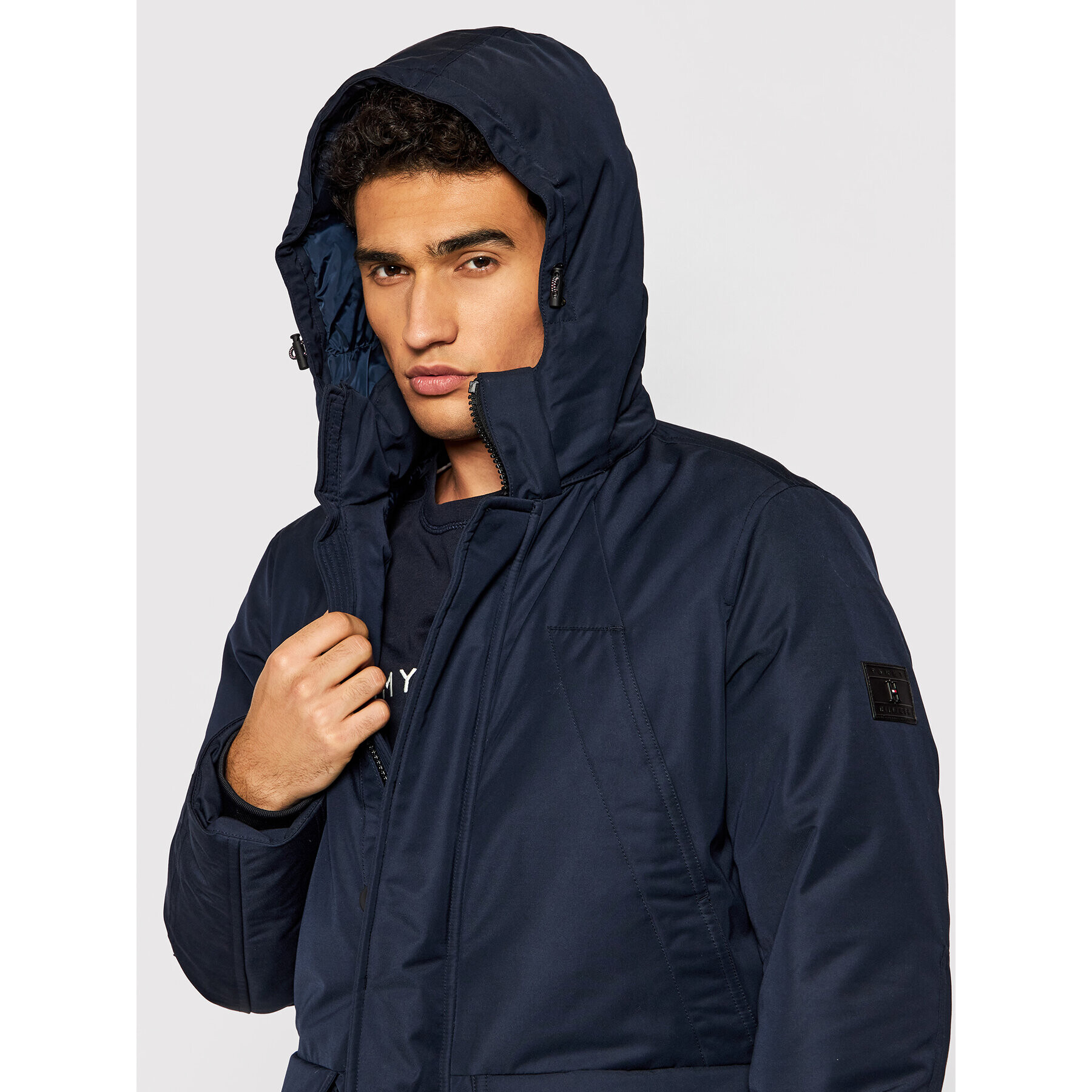 Tommy Hilfiger Parka Rockie Non Fur Down MW0MW21016 Tmavomodrá Regular Fit - Pepit.cz