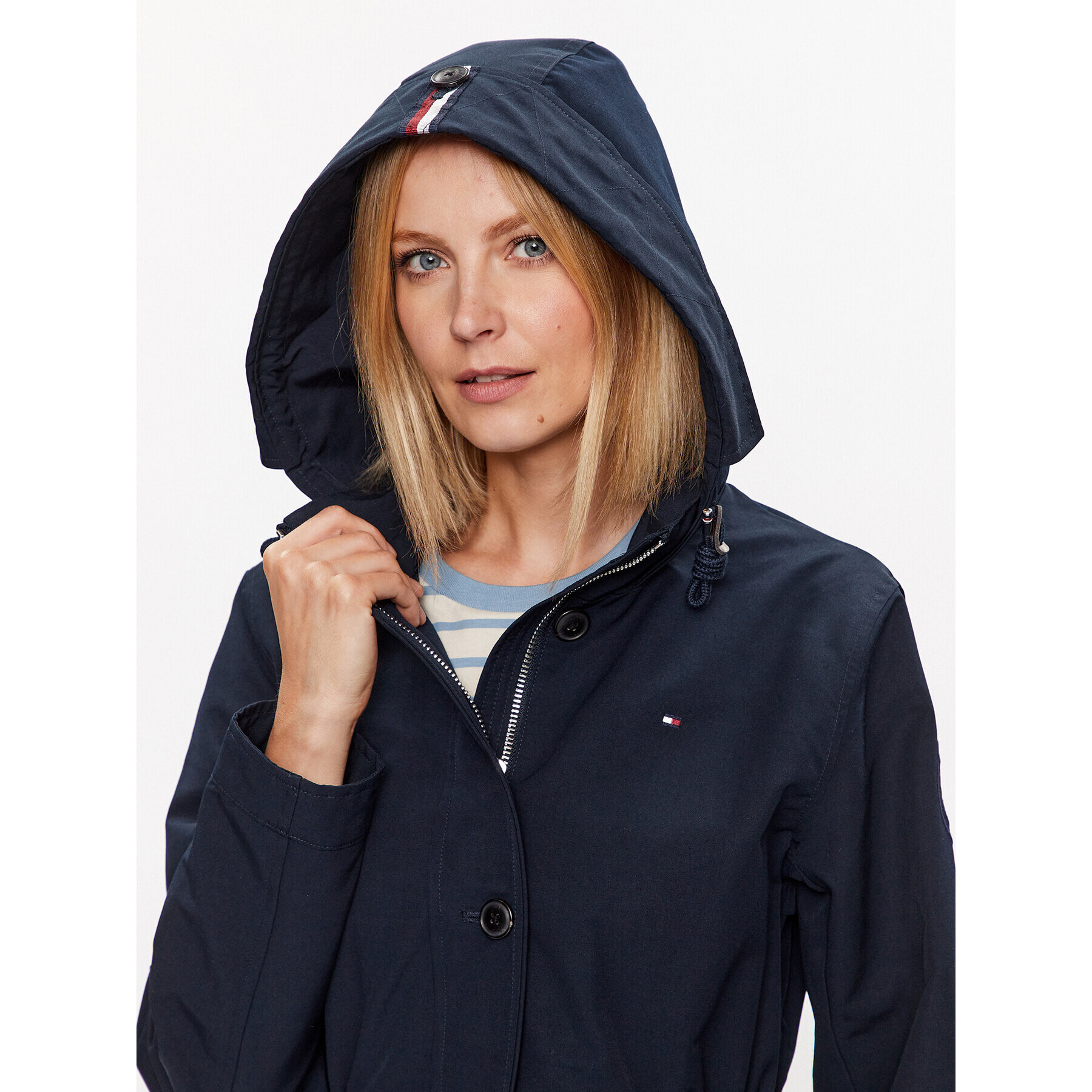 Tommy Hilfiger Parka WW0WW38778 Tmavomodrá Regular Fit - Pepit.cz