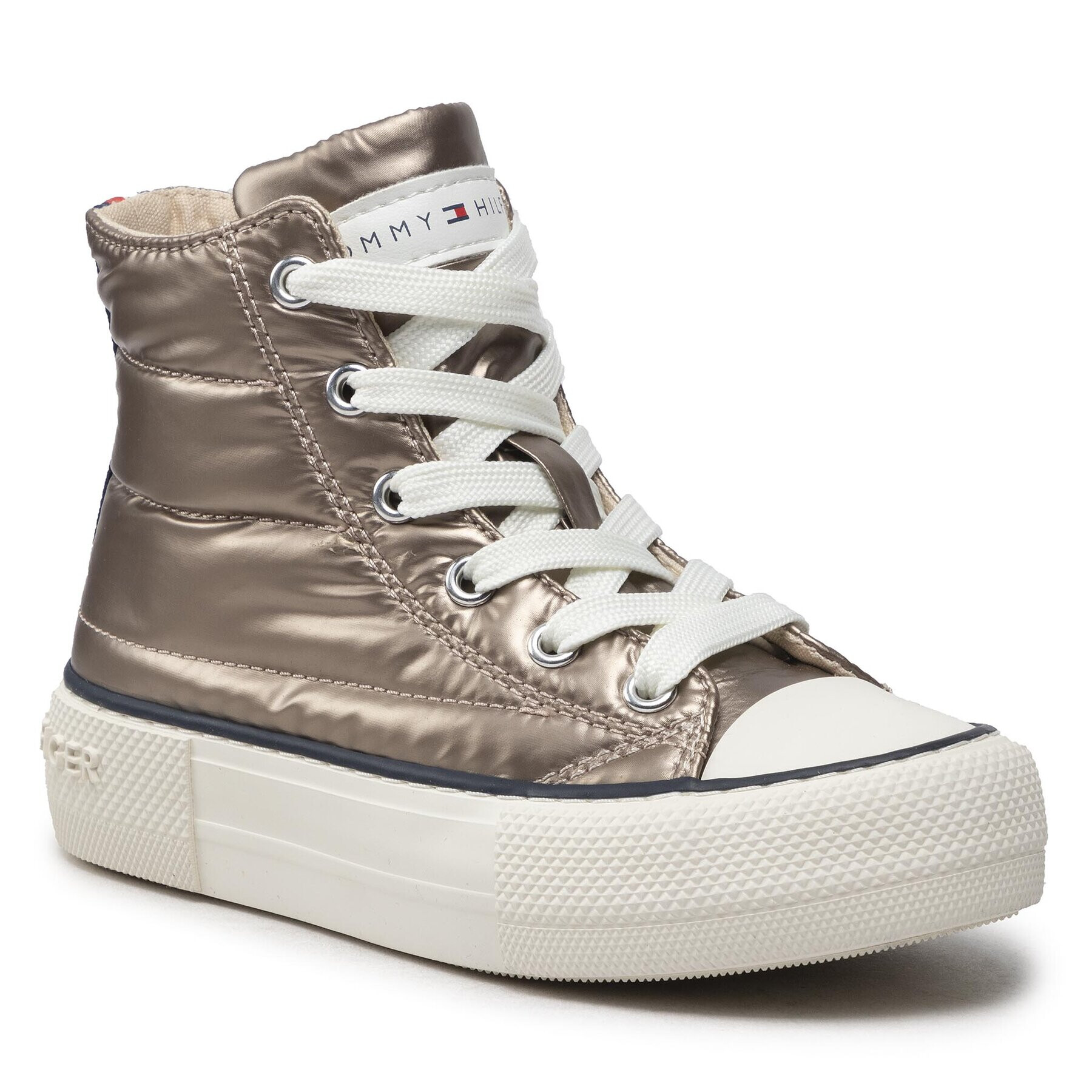 Tommy Hilfiger Plátěnky High Top Lace-Up Sneaker T3A9-32290-1437 M Hnědá - Pepit.cz