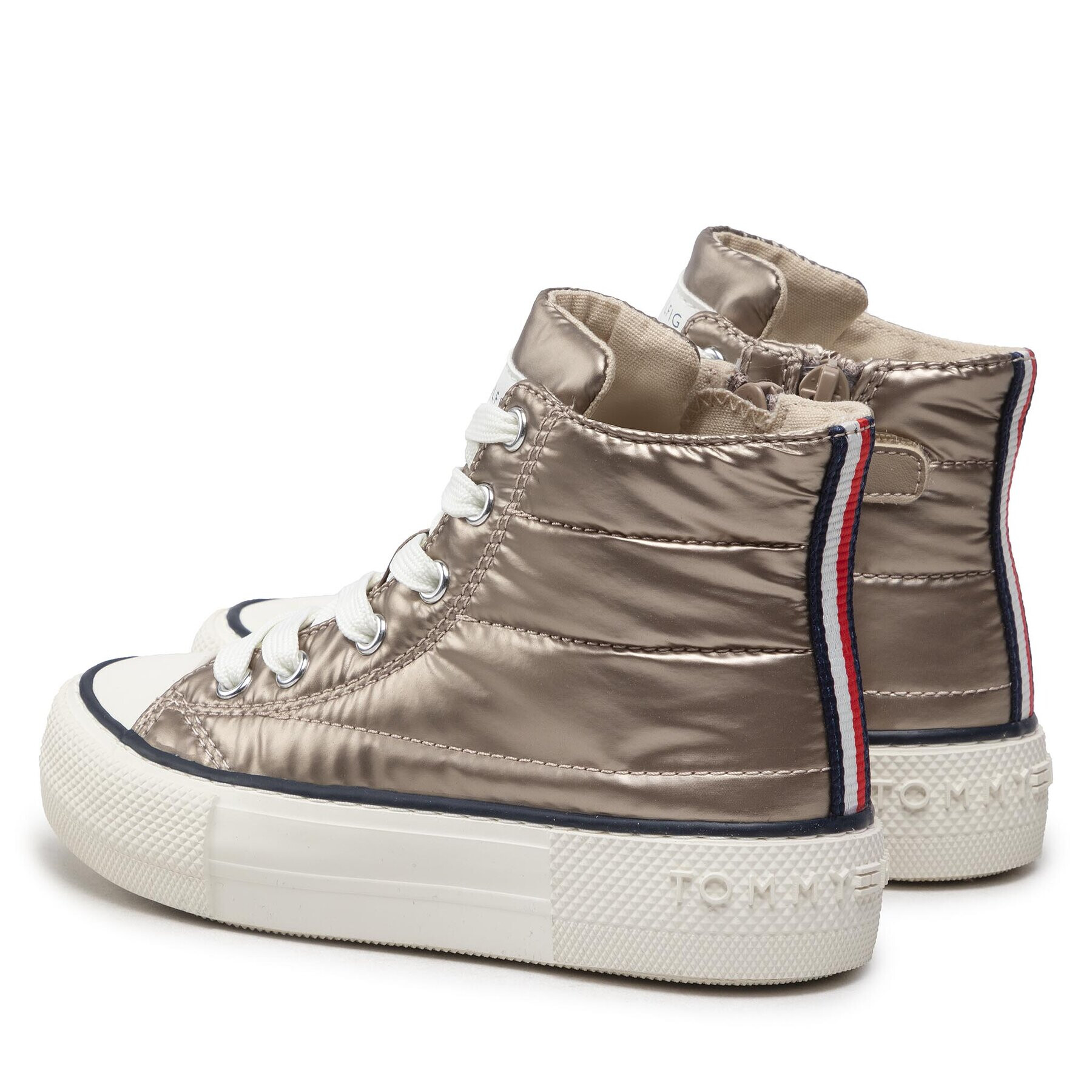 Tommy Hilfiger Plátěnky High Top Lace-Up Sneaker T3A9-32290-1437 M Hnědá - Pepit.cz