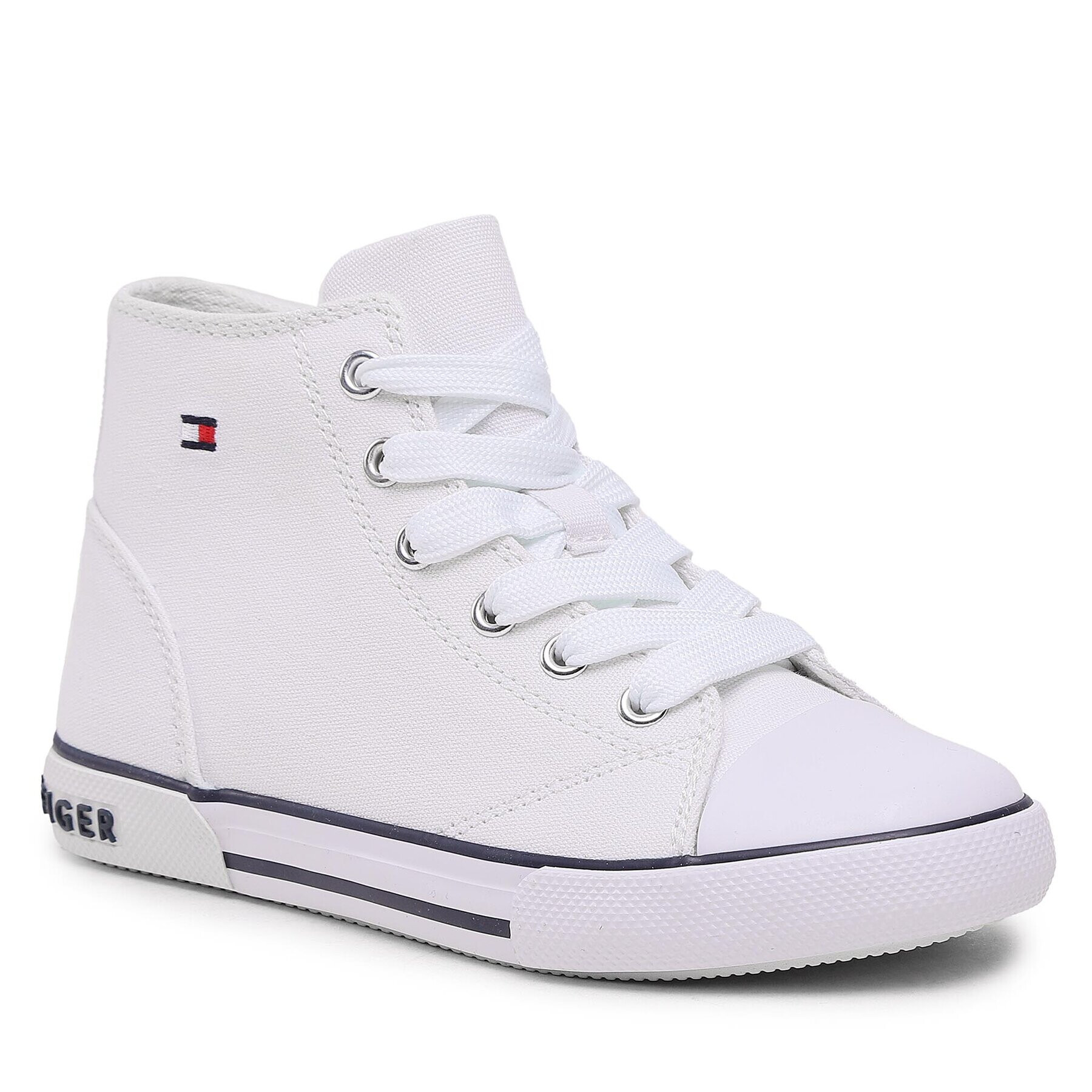 Tommy Hilfiger Plátěnky High Top Lace-Up Sneaker T3X4-32209-0890 M Bílá - Pepit.cz