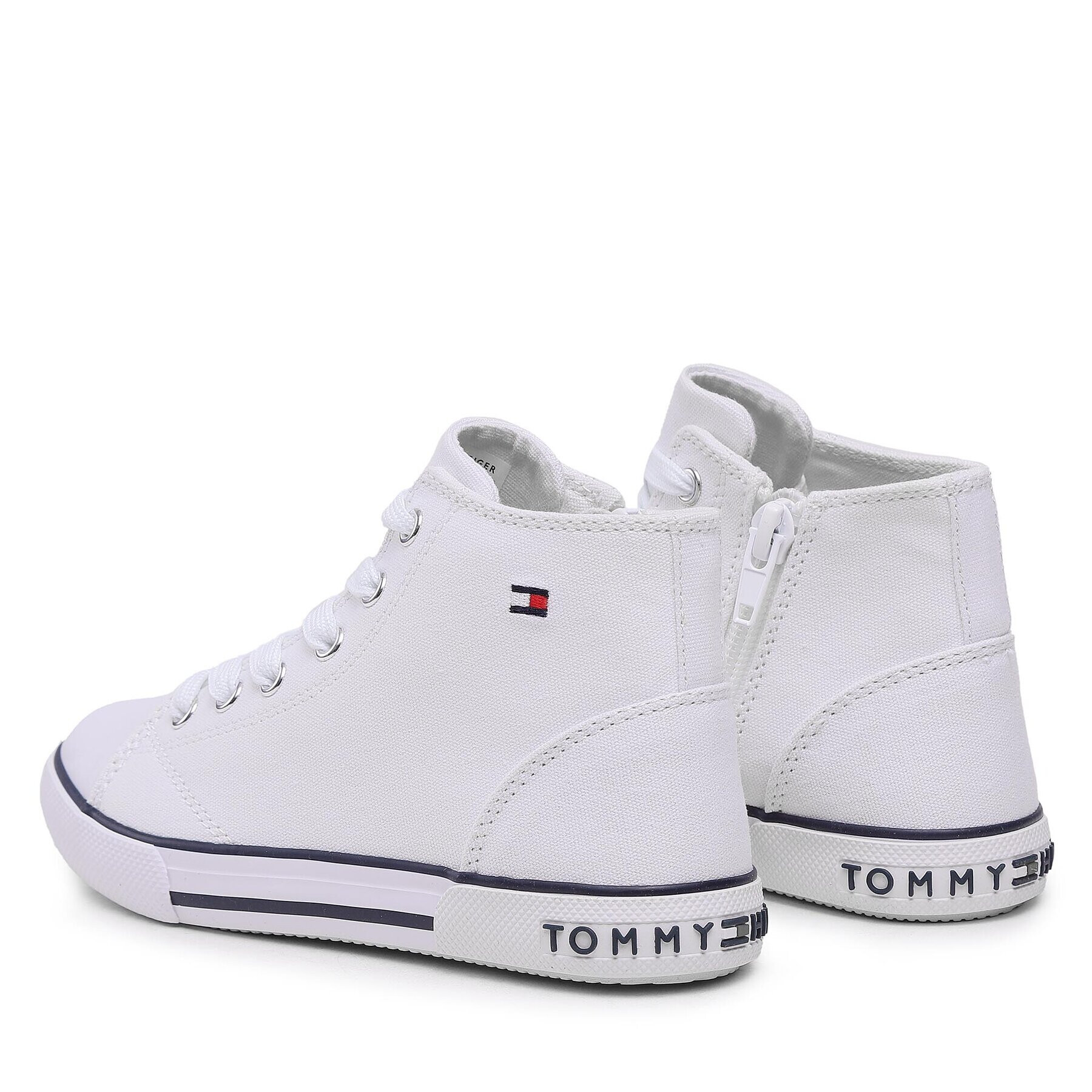 Tommy Hilfiger Plátěnky High Top Lace-Up Sneaker T3X4-32209-0890 M Bílá - Pepit.cz