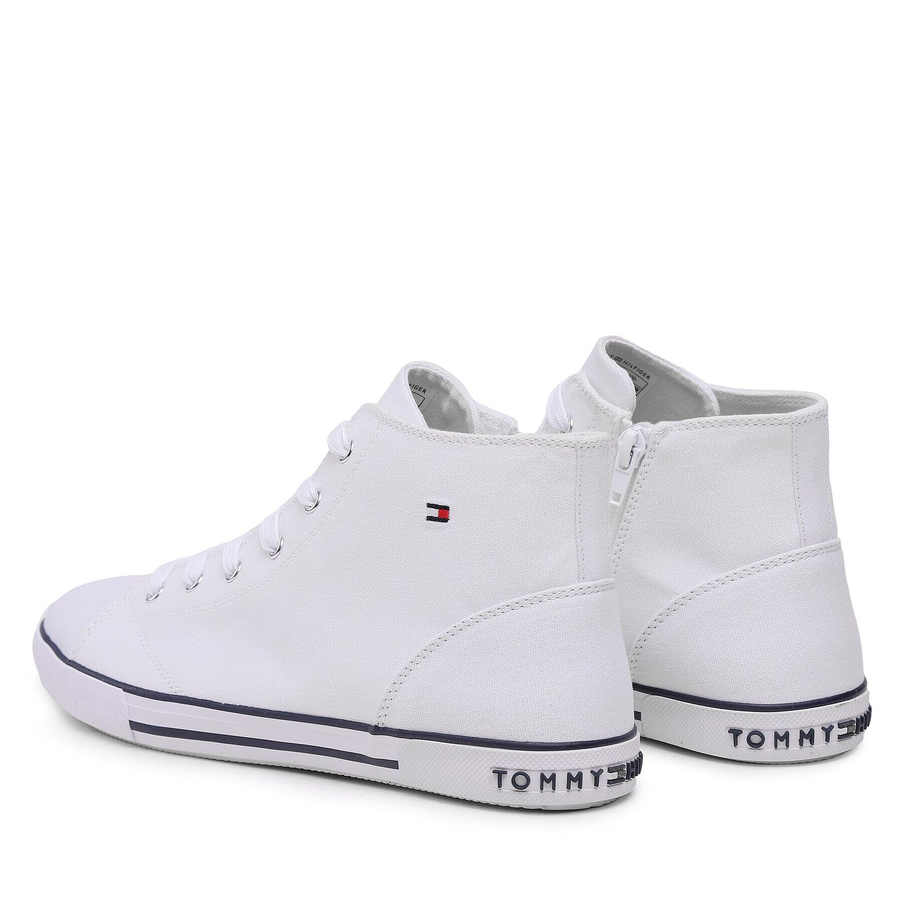 Tommy Hilfiger Plátěnky High Top Lace-Up Sneaker T3X4-32209-0890 S Bílá - Pepit.cz