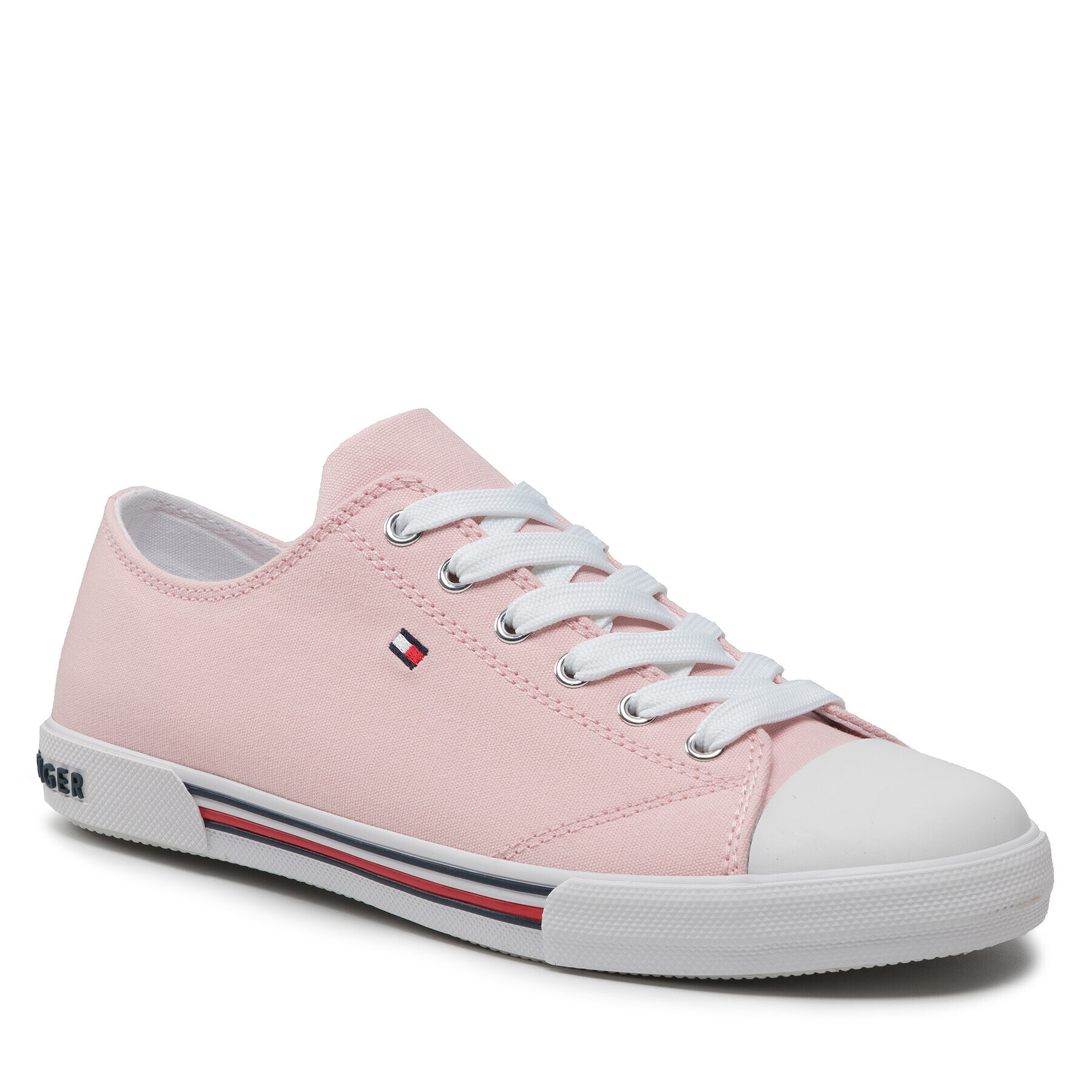 Tommy Hilfiger Plátěnky Low Cut Lace-Up Sneaker T3A4-30605-0890 D Růžová - Pepit.cz