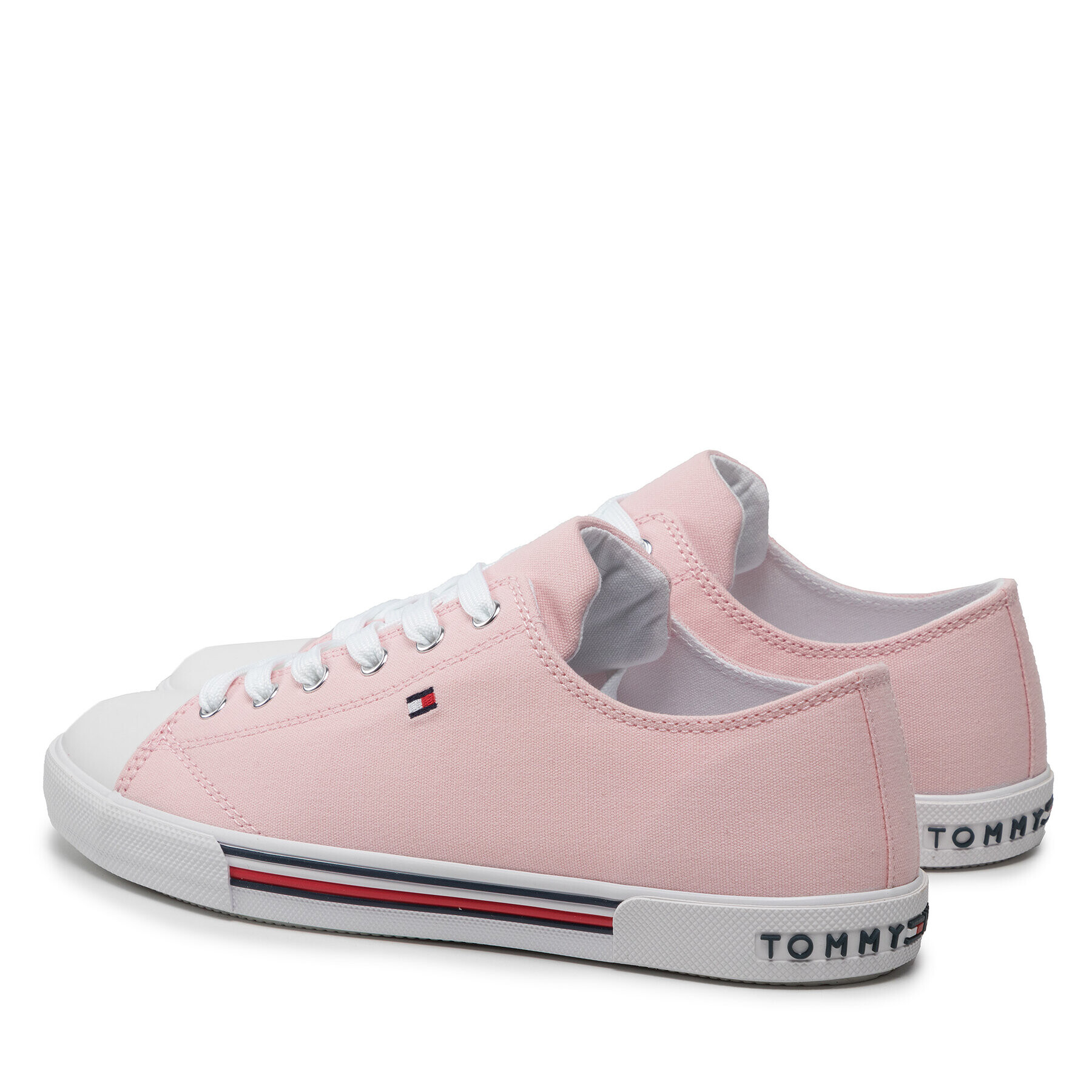 Tommy Hilfiger Plátěnky Low Cut Lace-Up Sneaker T3A4-30605-0890 D Růžová - Pepit.cz