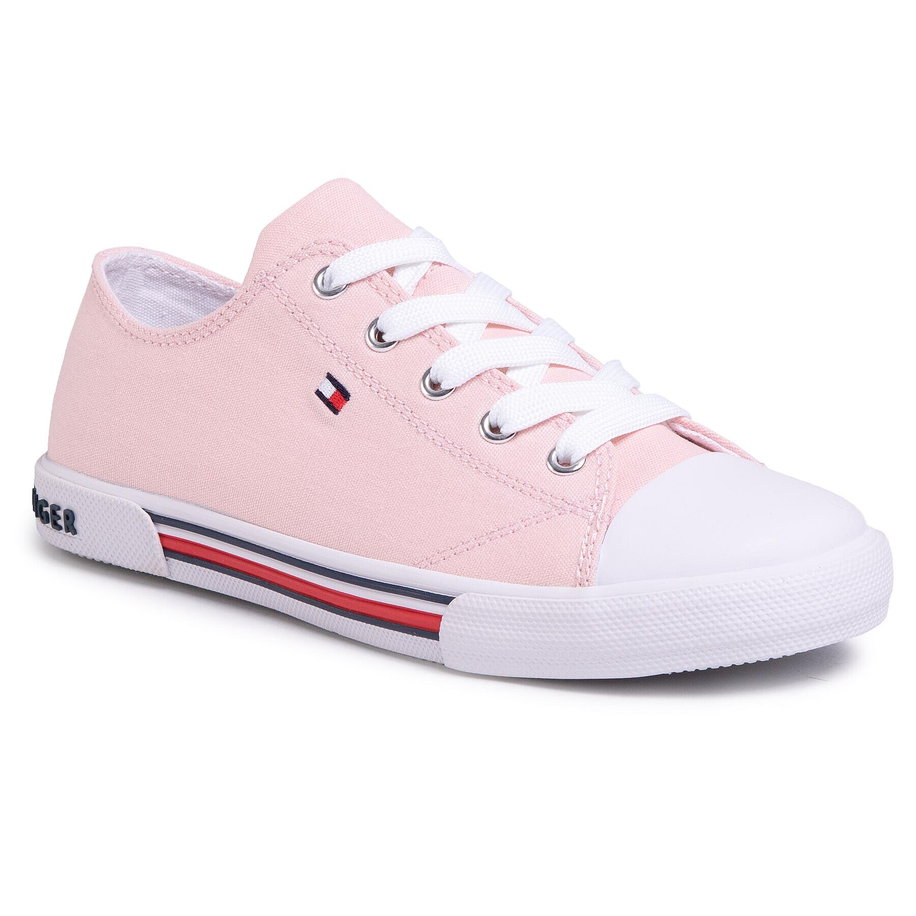 Tommy Hilfiger Plátěnky Low Cut Lace-Up Sneaker T3A4-30605-0890 S Růžová - Pepit.cz