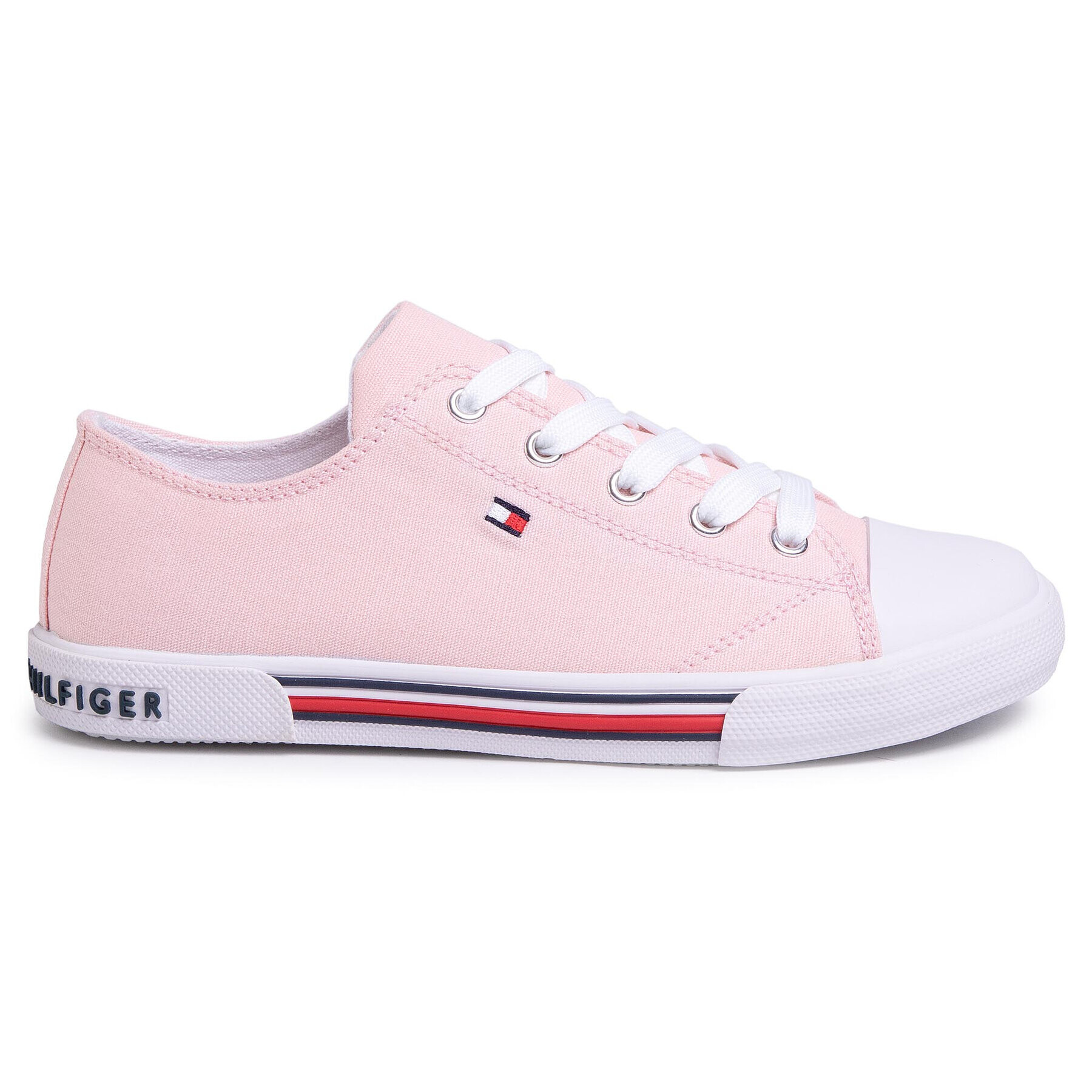 Tommy Hilfiger Plátěnky Low Cut Lace-Up Sneaker T3A4-30605-0890 S Růžová - Pepit.cz