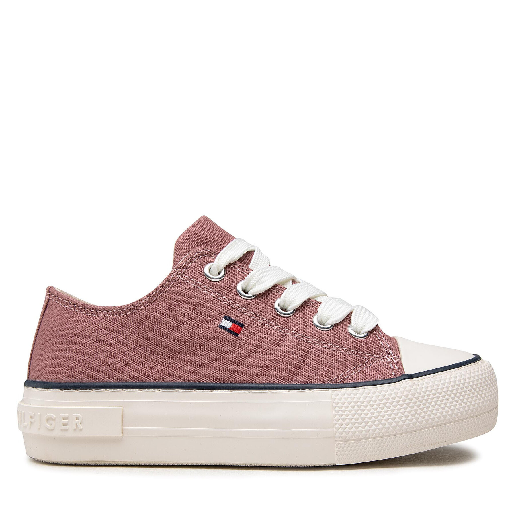 Tommy Hilfiger Plátěnky Low Cut Lace-Up Sneaker T3A4-32118-0890 M Růžová - Pepit.cz