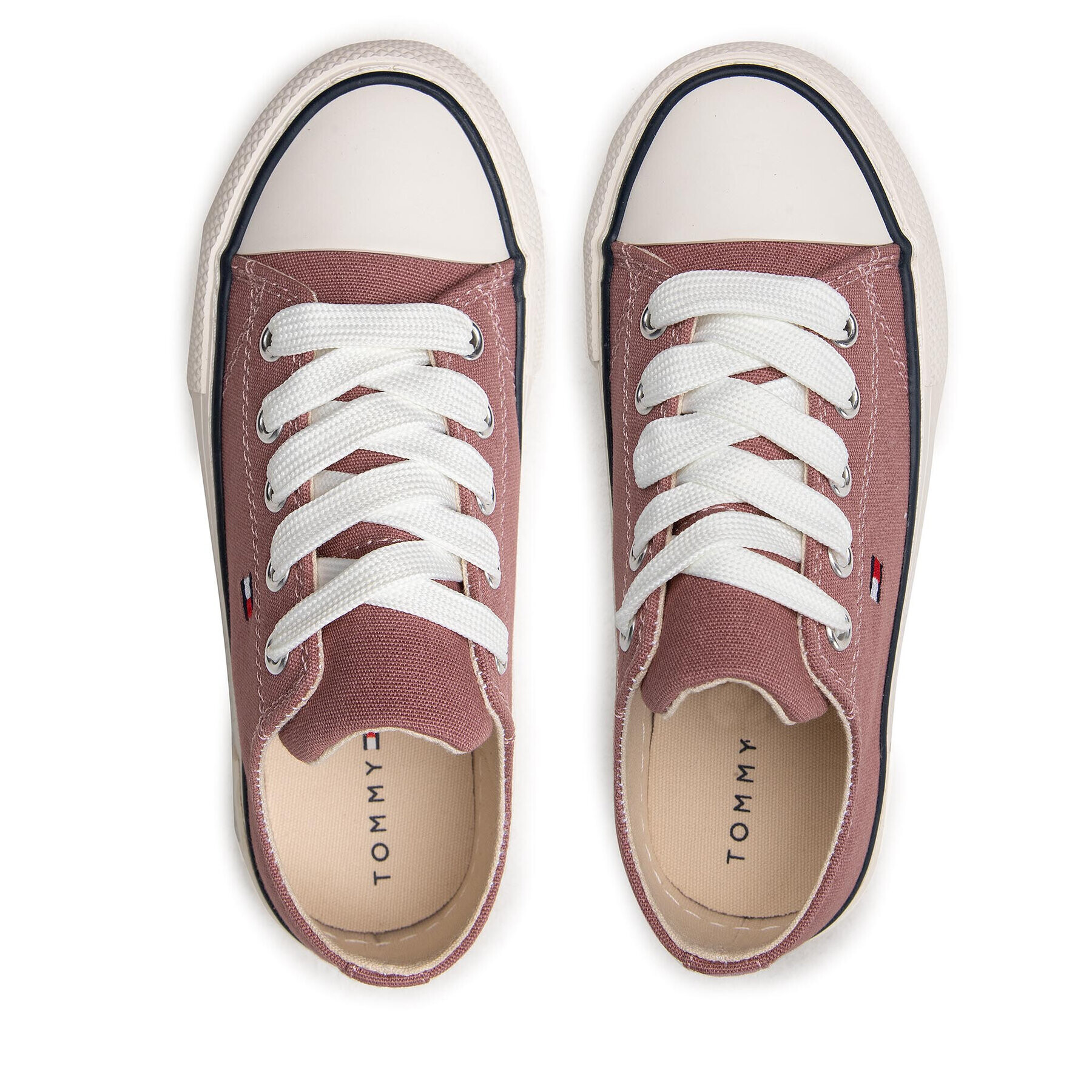 Tommy Hilfiger Plátěnky Low Cut Lace-Up Sneaker T3A4-32118-0890 M Růžová - Pepit.cz