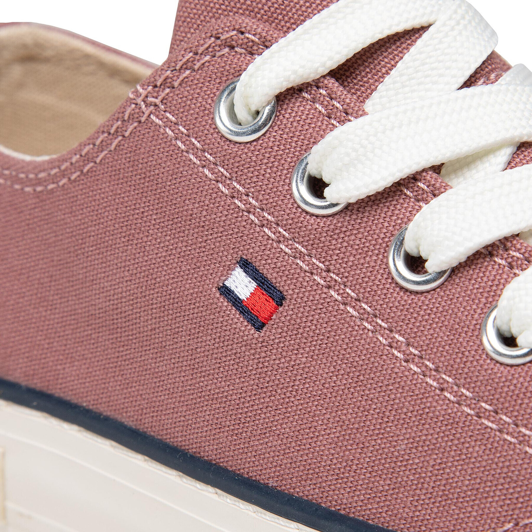 Tommy Hilfiger Plátěnky Low Cut Lace-Up Sneaker T3A4-32118-0890 M Růžová - Pepit.cz