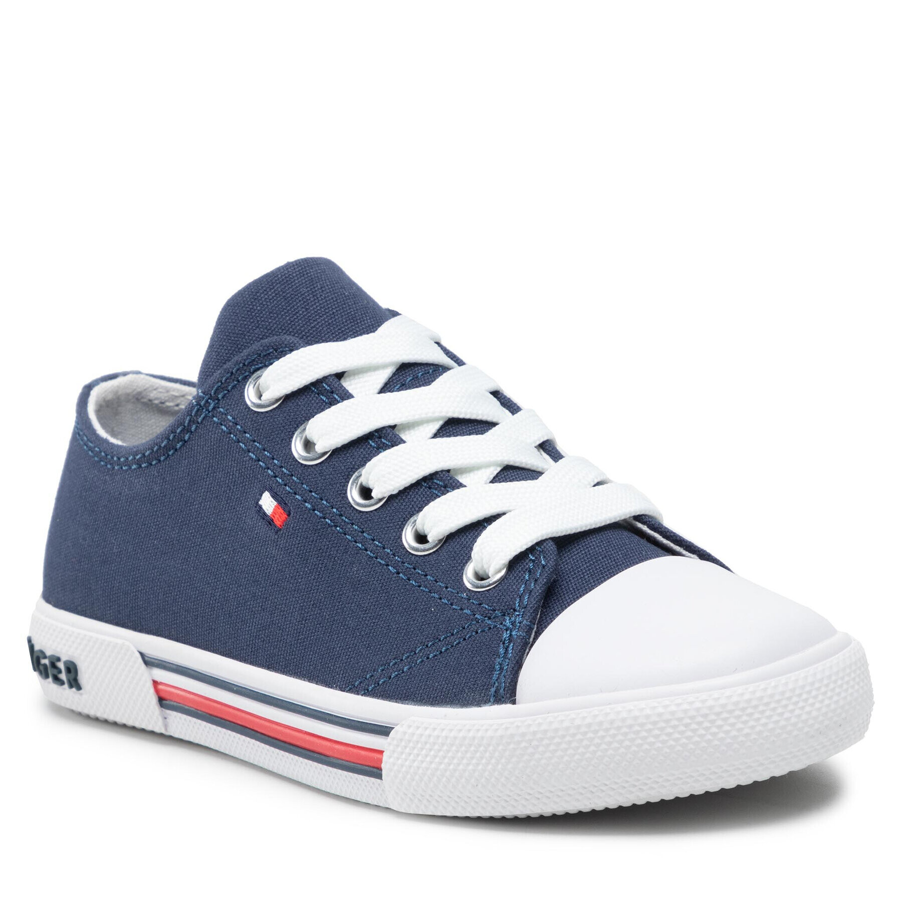 Tommy Hilfiger Plátěnky Low Cut Lace-Up Sneaker T3X4-30692-0890 M Tmavomodrá - Pepit.cz