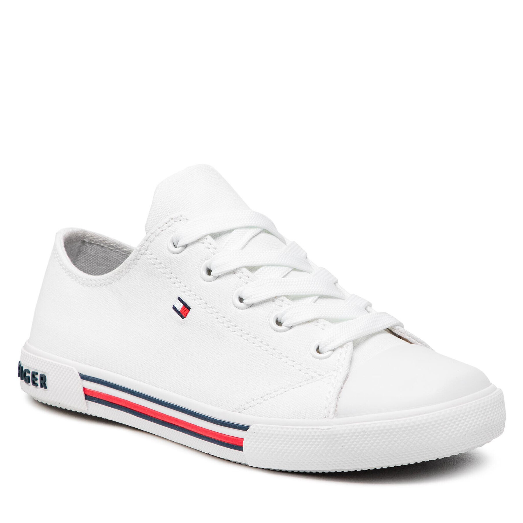 Tommy Hilfiger Plátěnky Low Cut Lace Up Sneaker T3X4-30692-0890 S Bílá - Pepit.cz