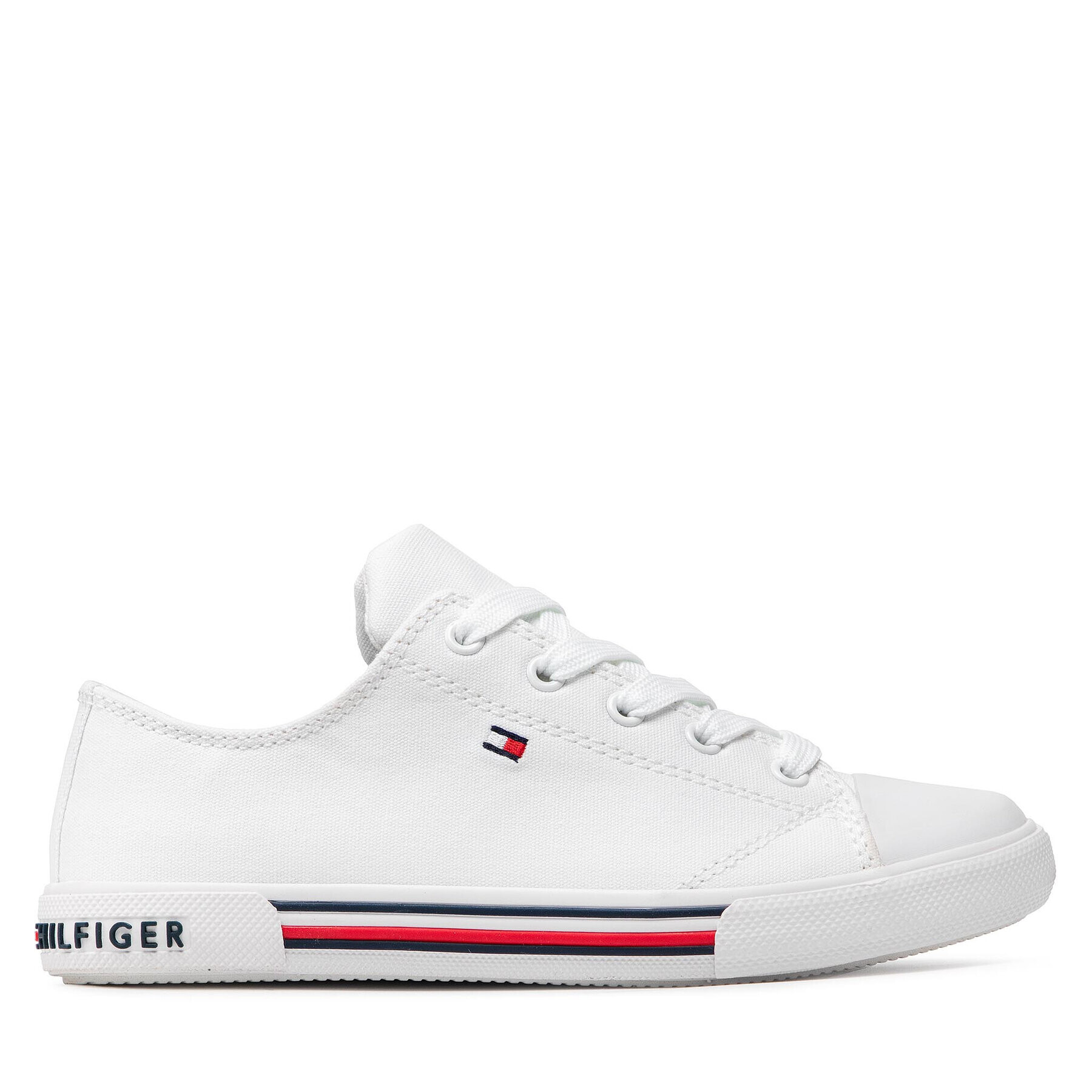 Tommy Hilfiger Plátěnky Low Cut Lace Up Sneaker T3X4-30692-0890 S Bílá - Pepit.cz