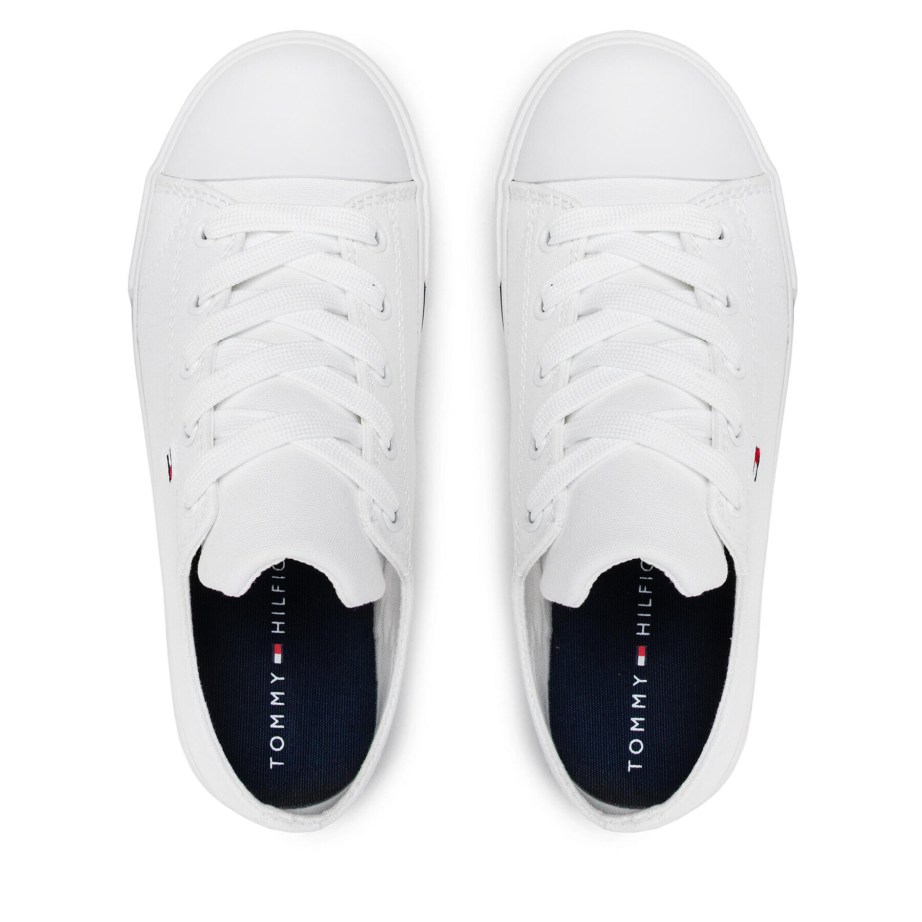 Tommy Hilfiger Plátěnky Low Cut Lace Up Sneaker T3X4-30692-0890 S Bílá - Pepit.cz