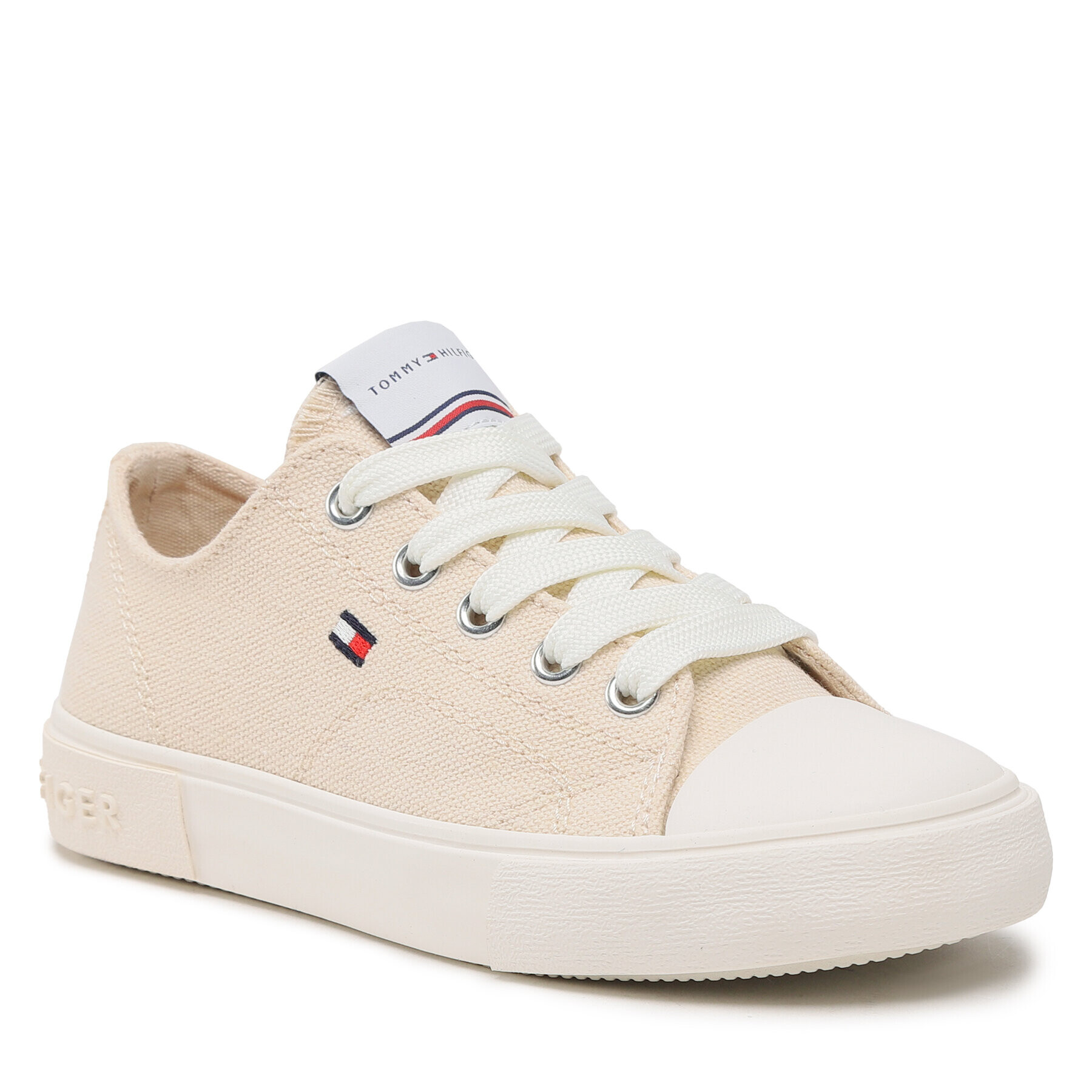 Tommy Hilfiger Plátěnky Low Cut Lace-Up Sneaker T3X9-32827-0890 M Béžová - Pepit.cz