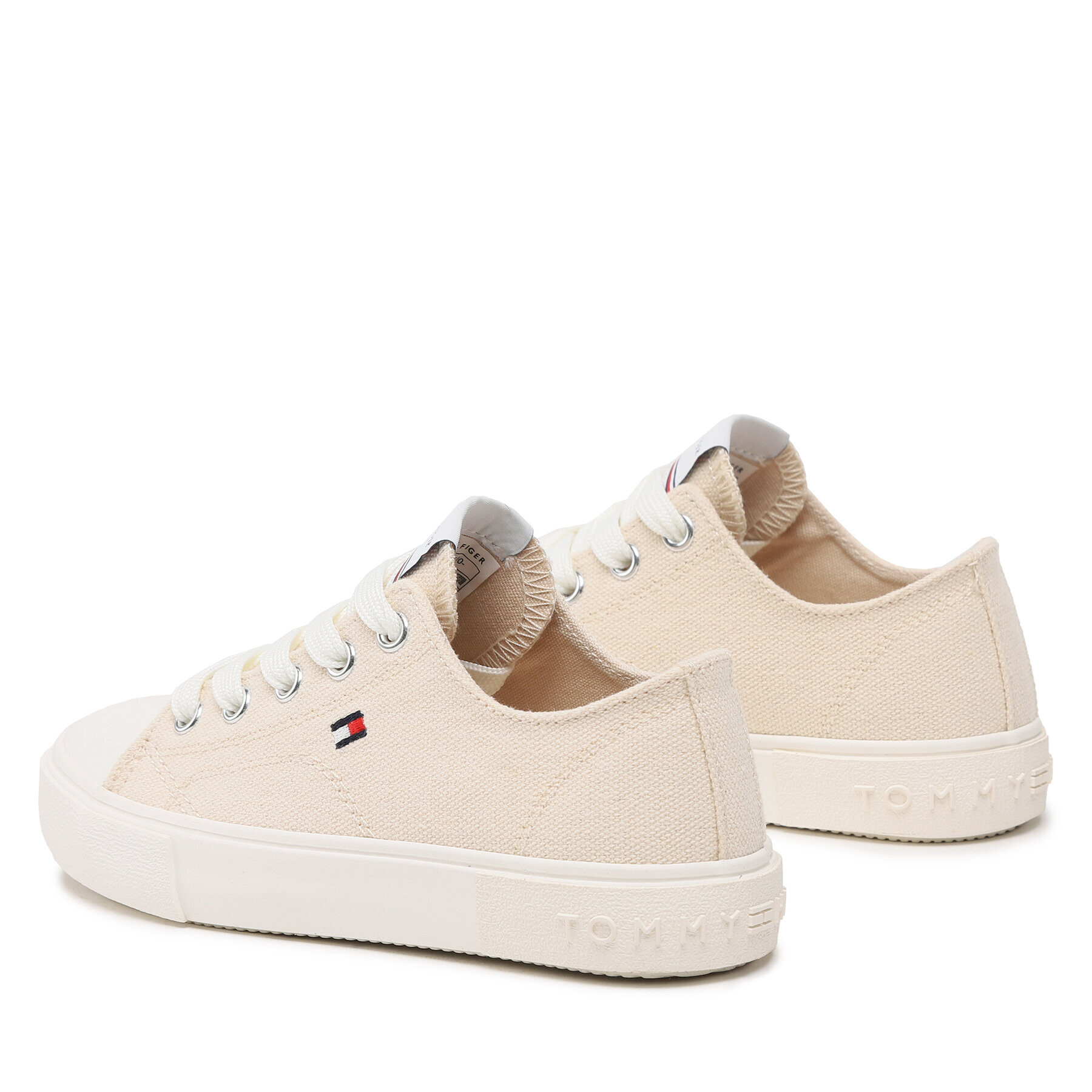 Tommy Hilfiger Plátěnky Low Cut Lace-Up Sneaker T3X9-32827-0890 M Béžová - Pepit.cz