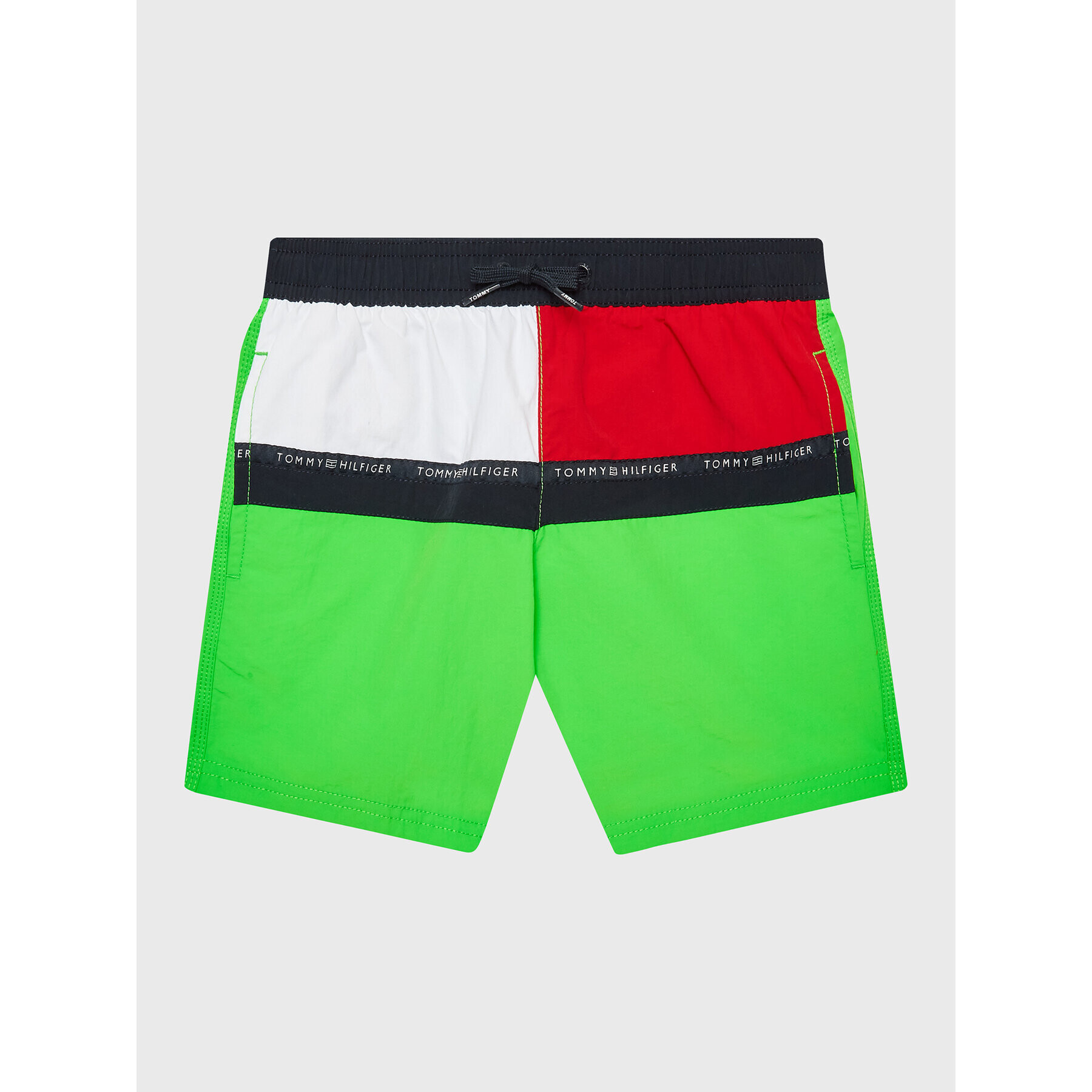 Tommy Hilfiger Plavecké šortky UB0UB00481 Zelená Regular Fit - Pepit.cz