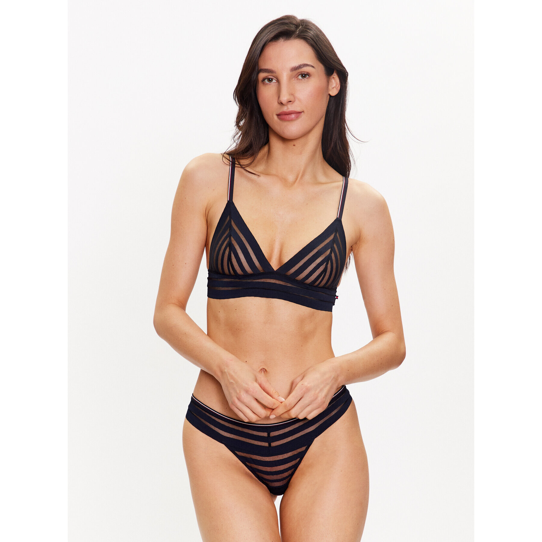 Tommy Hilfiger Podprsenka Bralette UW0UW04224 Tmavomodrá - Pepit.cz