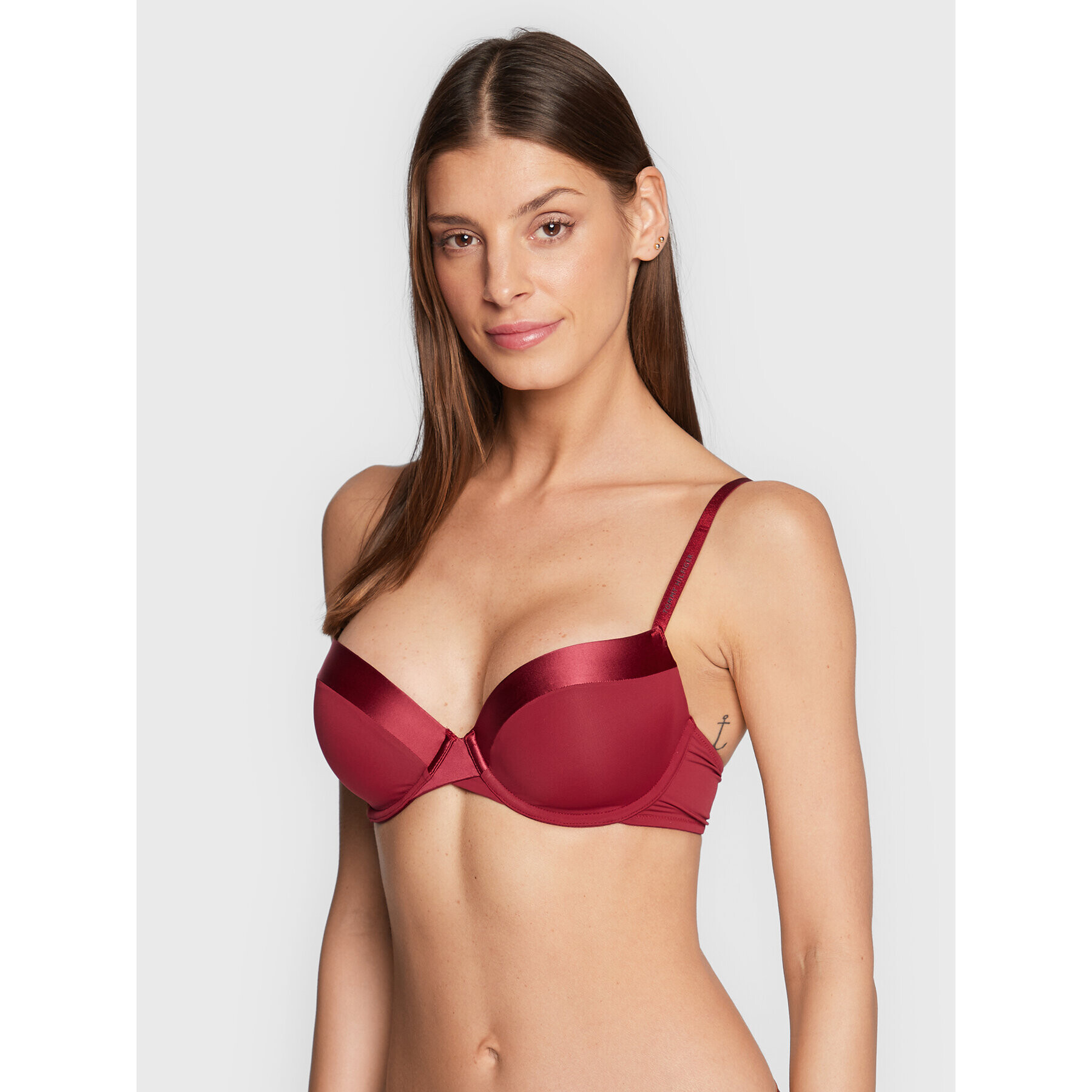 Tommy Hilfiger Podprsenka Push-up UW0UW03256 Bordó - Pepit.cz