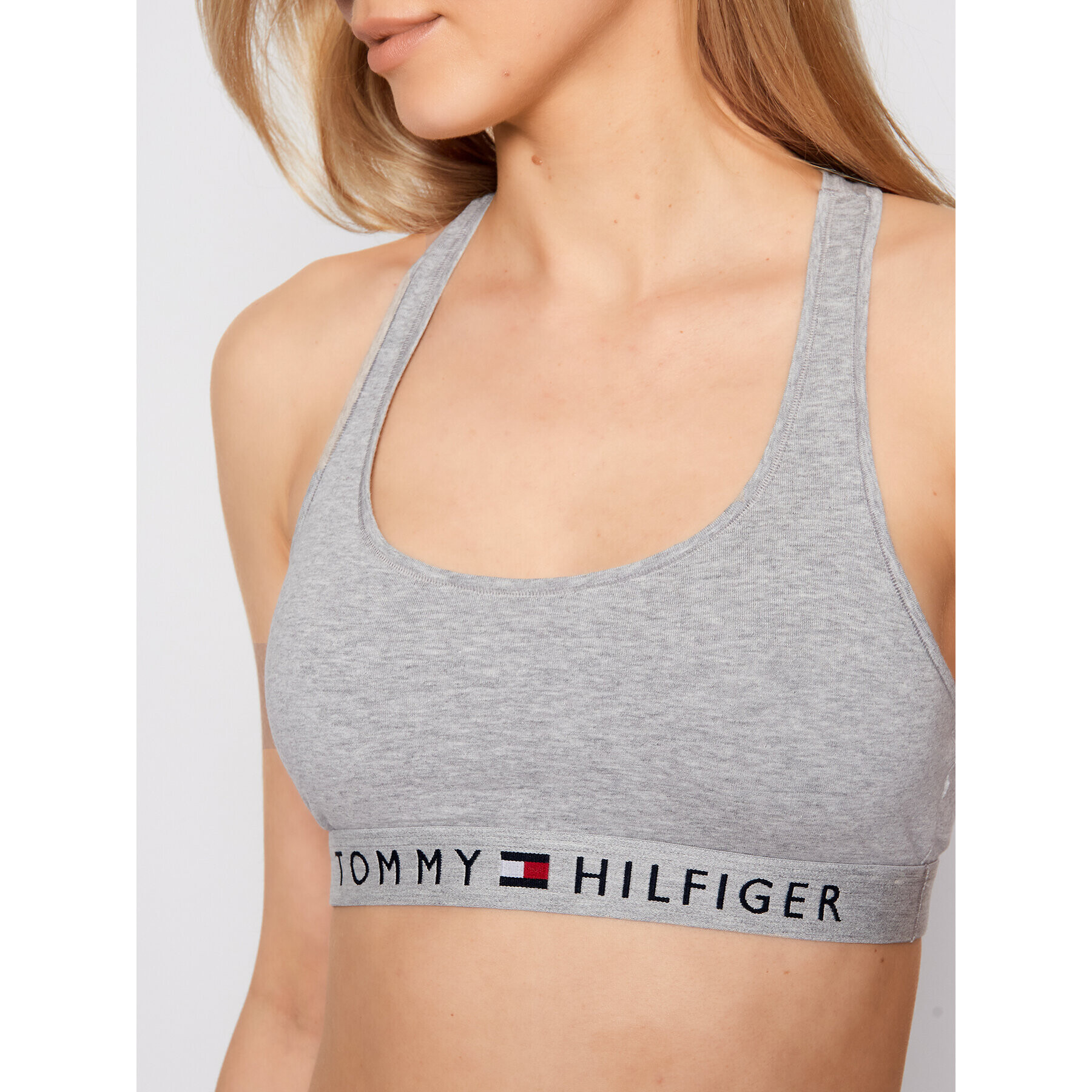 Tommy Hilfiger Podprsenkový top Bralette UW0UW02037 Šedá - Pepit.cz