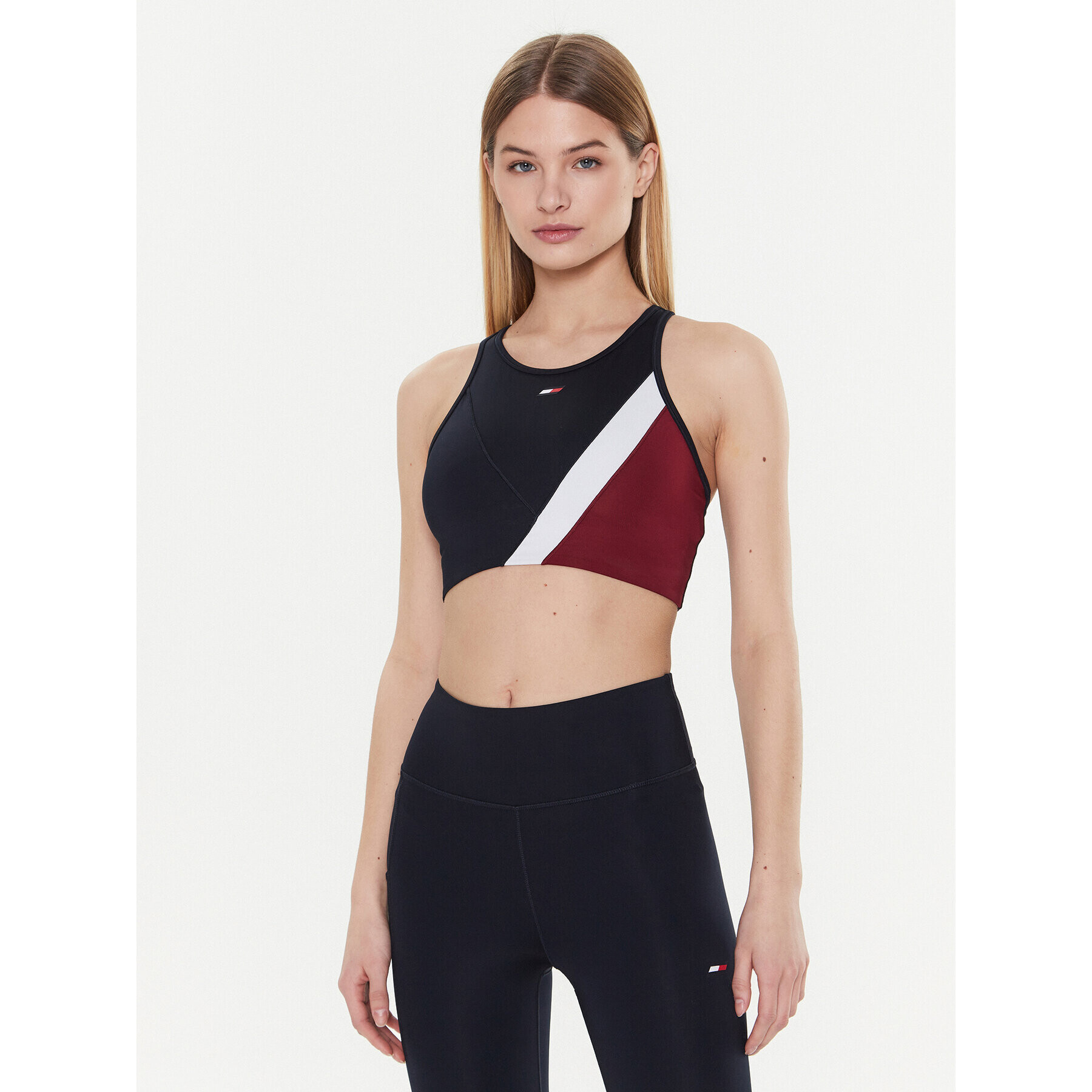 Tommy Hilfiger Podprsenkový top Colorblock S10S101589 Tmavomodrá - Pepit.cz