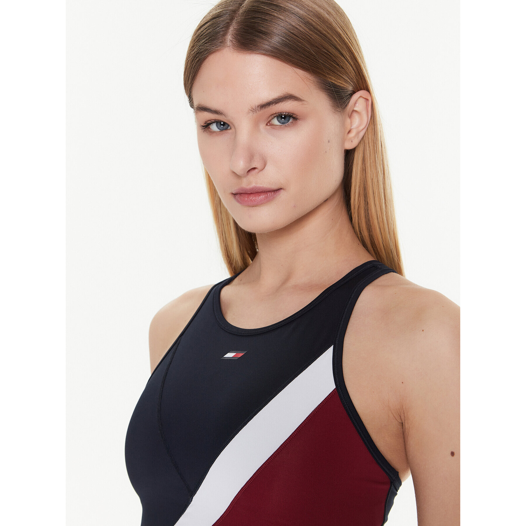 Tommy Hilfiger Podprsenkový top Colorblock S10S101589 Tmavomodrá - Pepit.cz