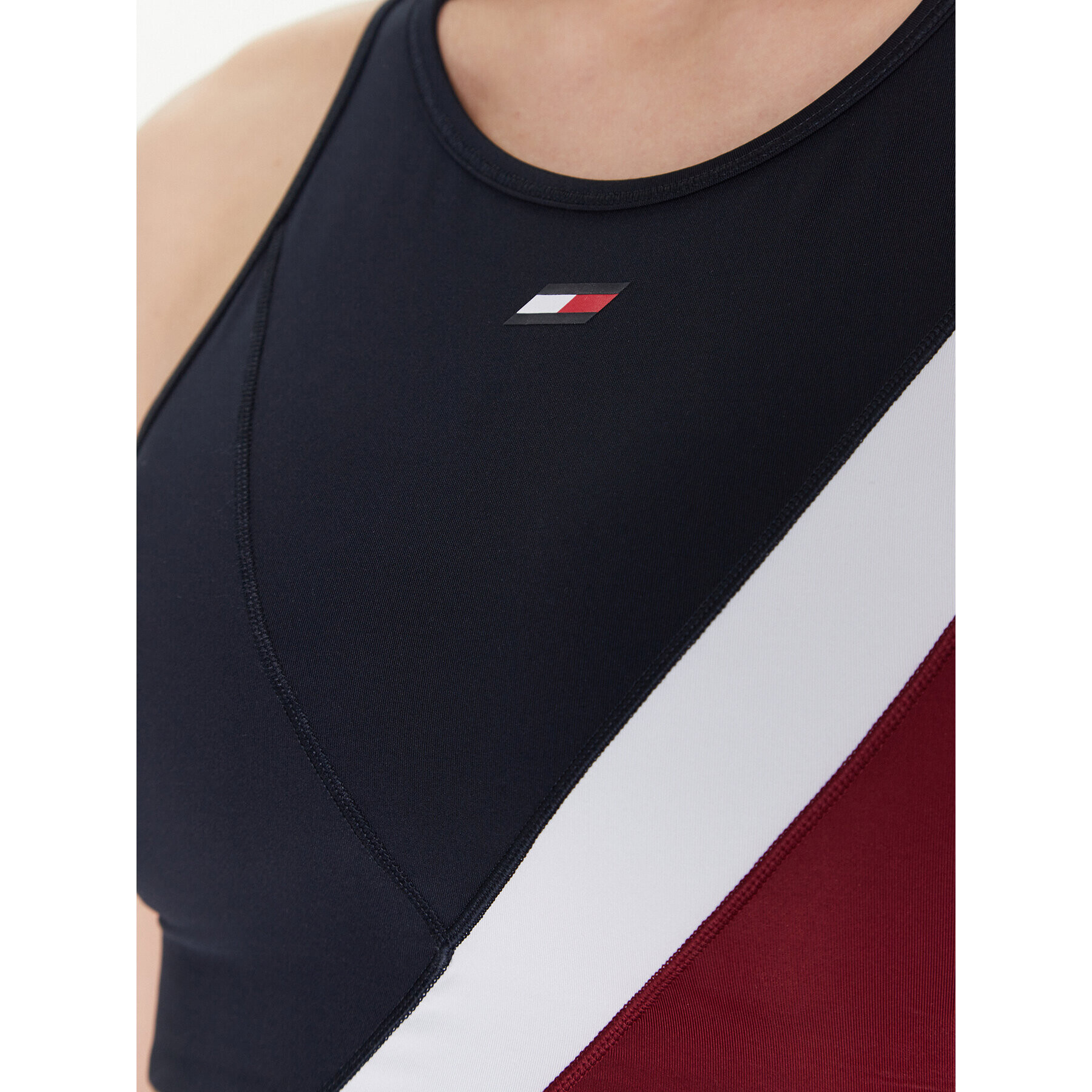 Tommy Hilfiger Podprsenkový top Colorblock S10S101589 Tmavomodrá - Pepit.cz