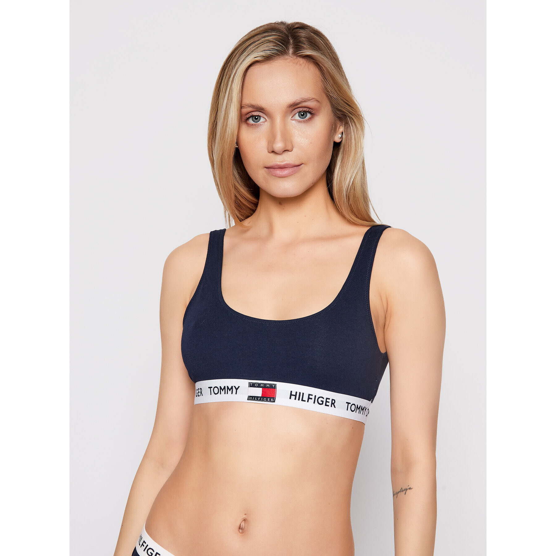 Tommy Hilfiger Podprsenkový top UW0UW02225 Tmavomodrá - Pepit.cz