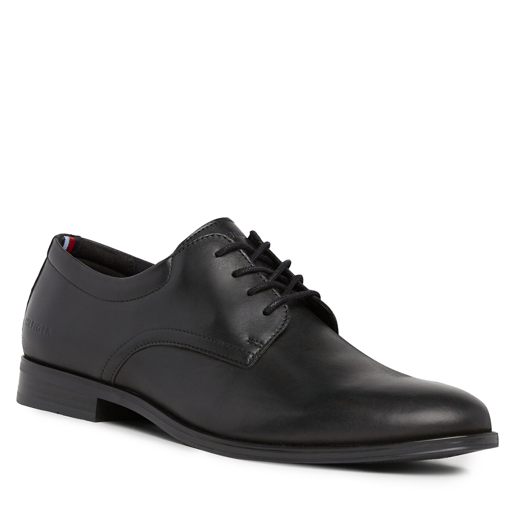 Tommy Hilfiger Polobotky Casual Hilfiger Leather Shoe FM0FM05032 Černá - Pepit.cz