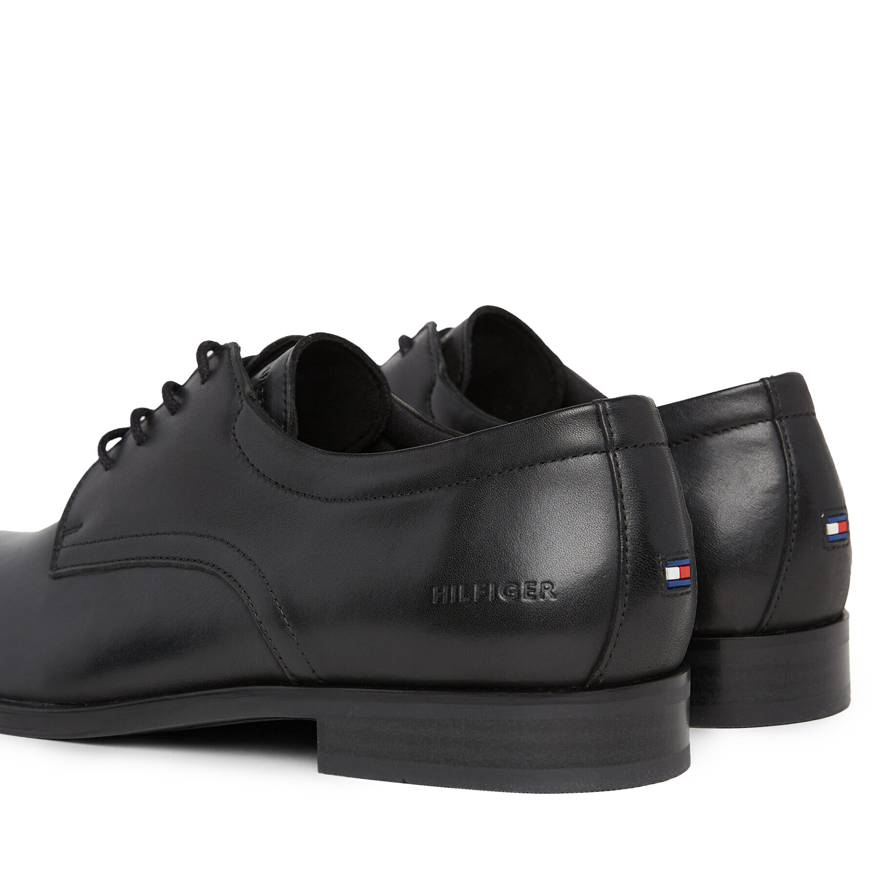 Tommy Hilfiger Polobotky Casual Hilfiger Leather Shoe FM0FM05032 Černá - Pepit.cz