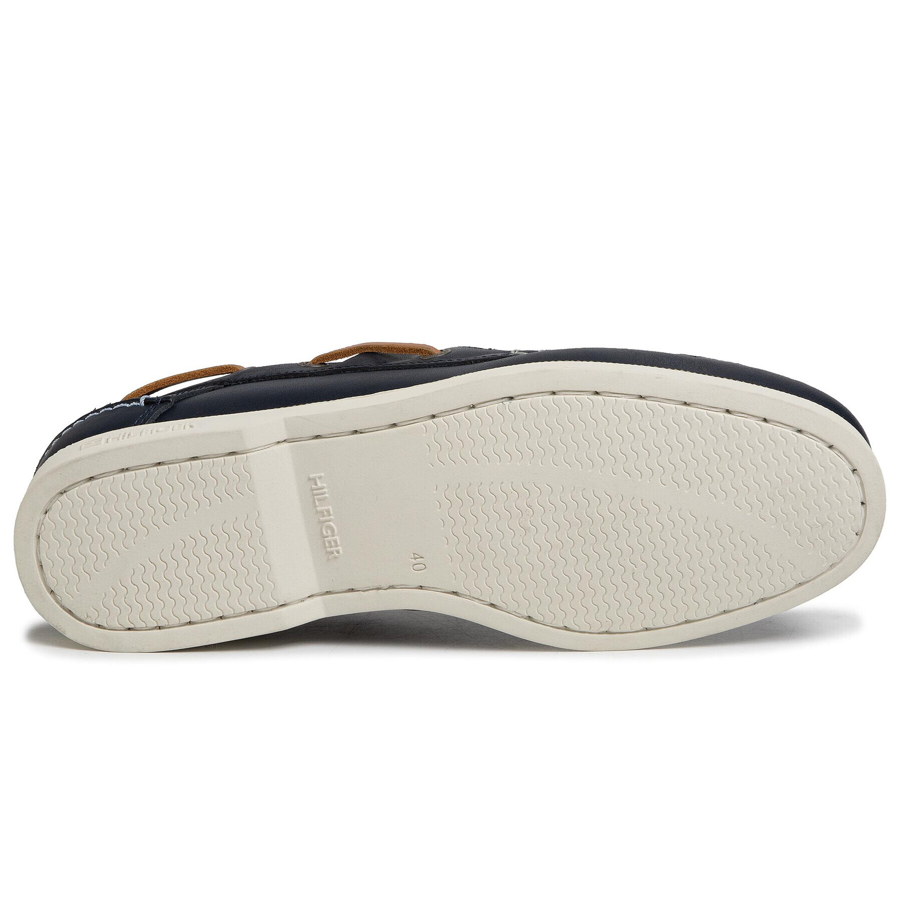 Tommy Hilfiger Polobotky Classic Leather Boatshoe FM0FM02735 Tmavomodrá - Pepit.cz