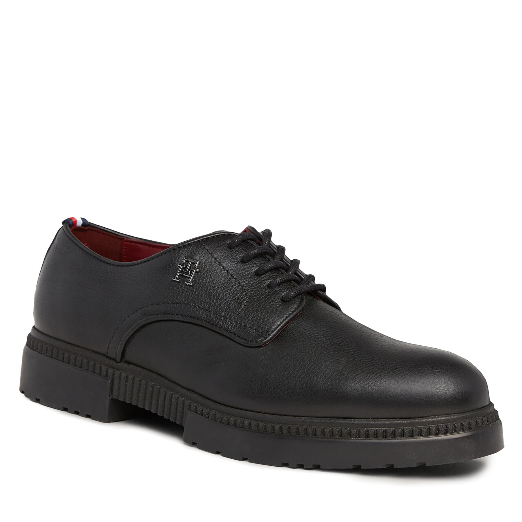 Tommy Hilfiger Polobotky Comfort Cleated Termo Lth Shoe FM0FM04647 Černá - Pepit.cz