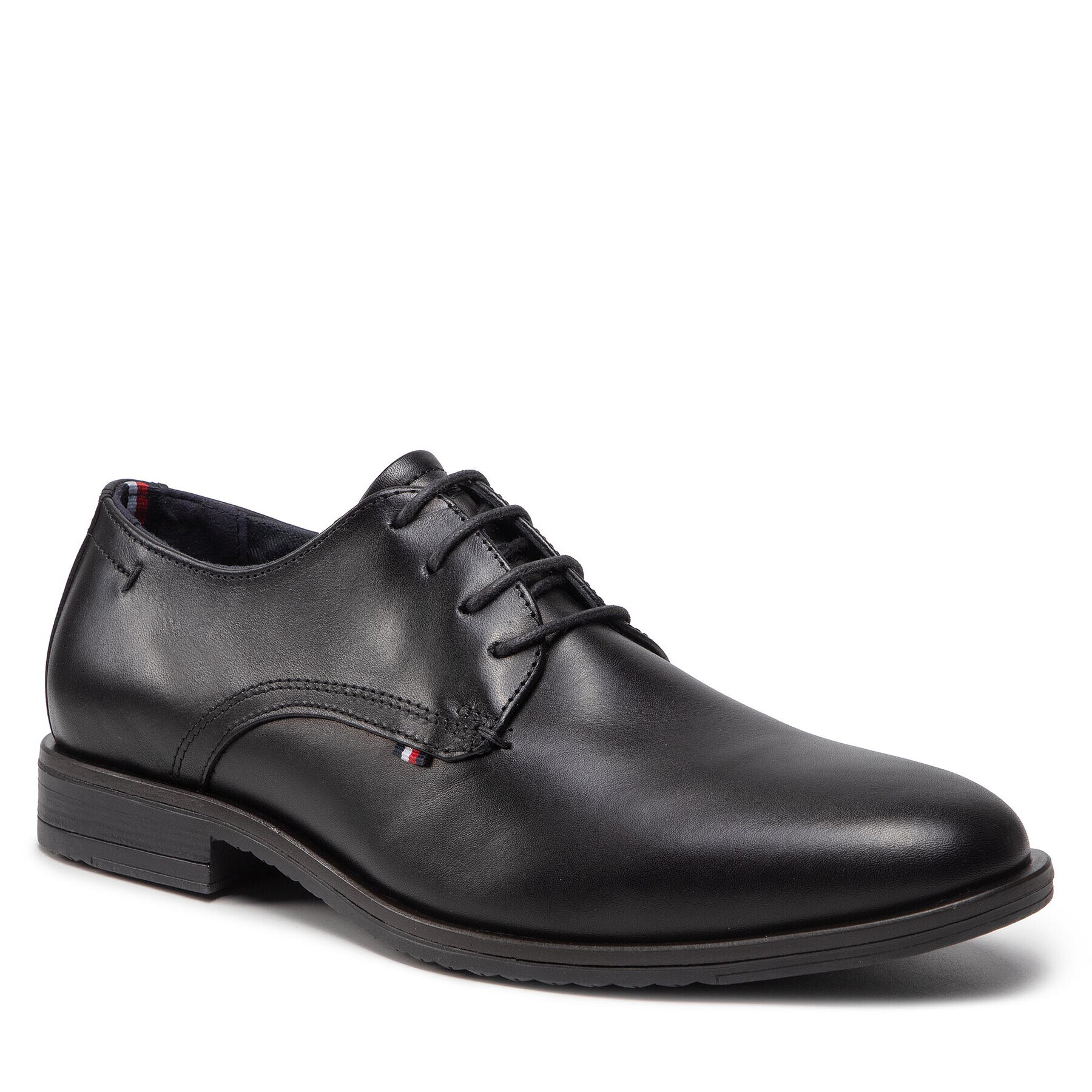 Tommy Hilfiger Polobotky Core Lth Lace Up Shoe FM0FM03955 Černá - Pepit.cz