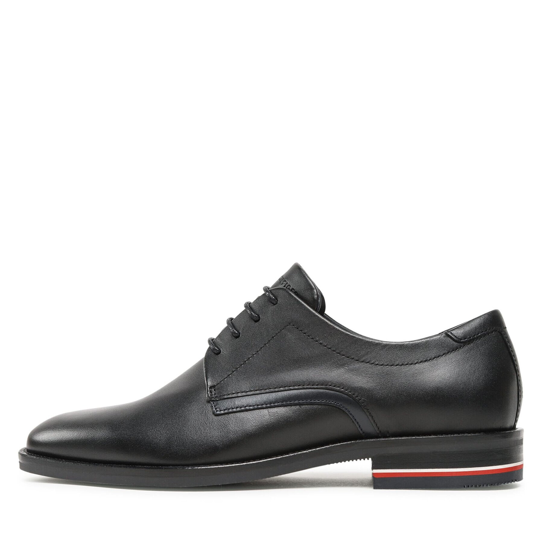 Tommy Hilfiger Polobotky Corporate Hilfiger Leather Shoe FM0FM04433 Černá - Pepit.cz