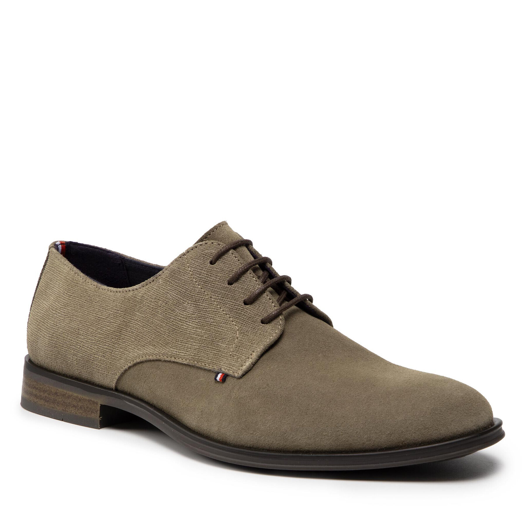 Tommy Hilfiger Polobotky Debossed Suede Derby FM0FM03951 Hnědá - Pepit.cz