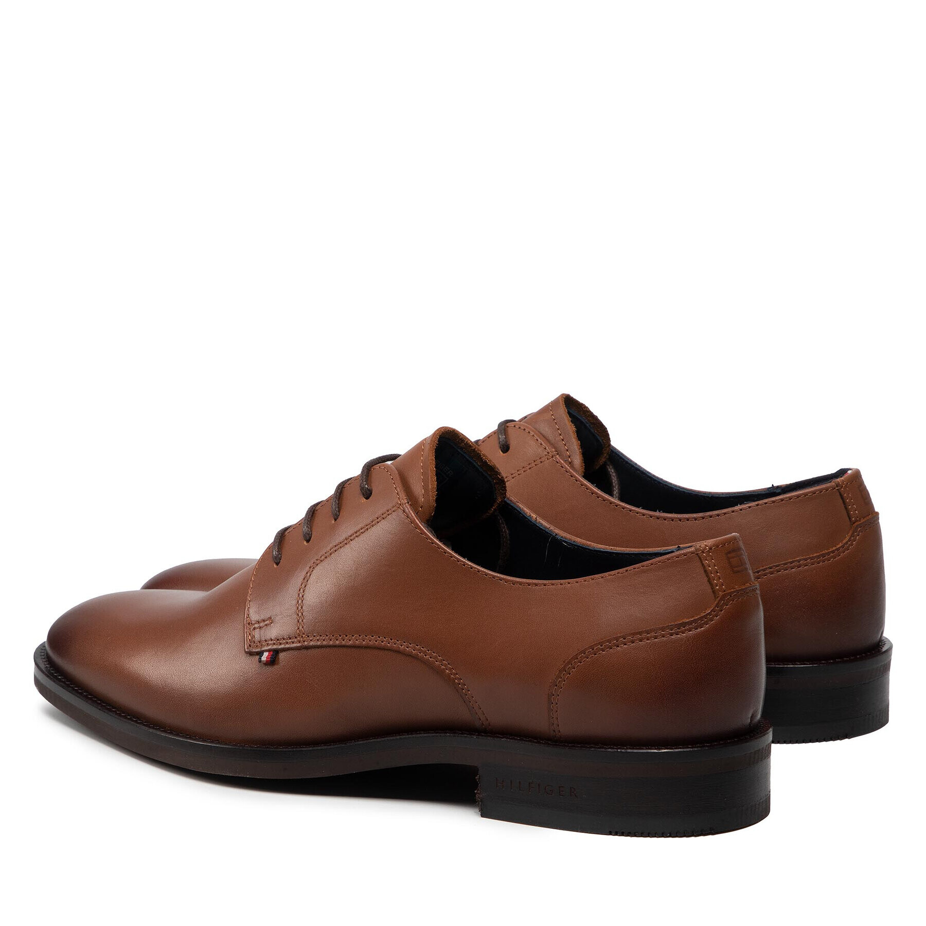 Tommy Hilfiger Polobotky Embossed Leather Shoe FM0FM03952 Hnědá - Pepit.cz