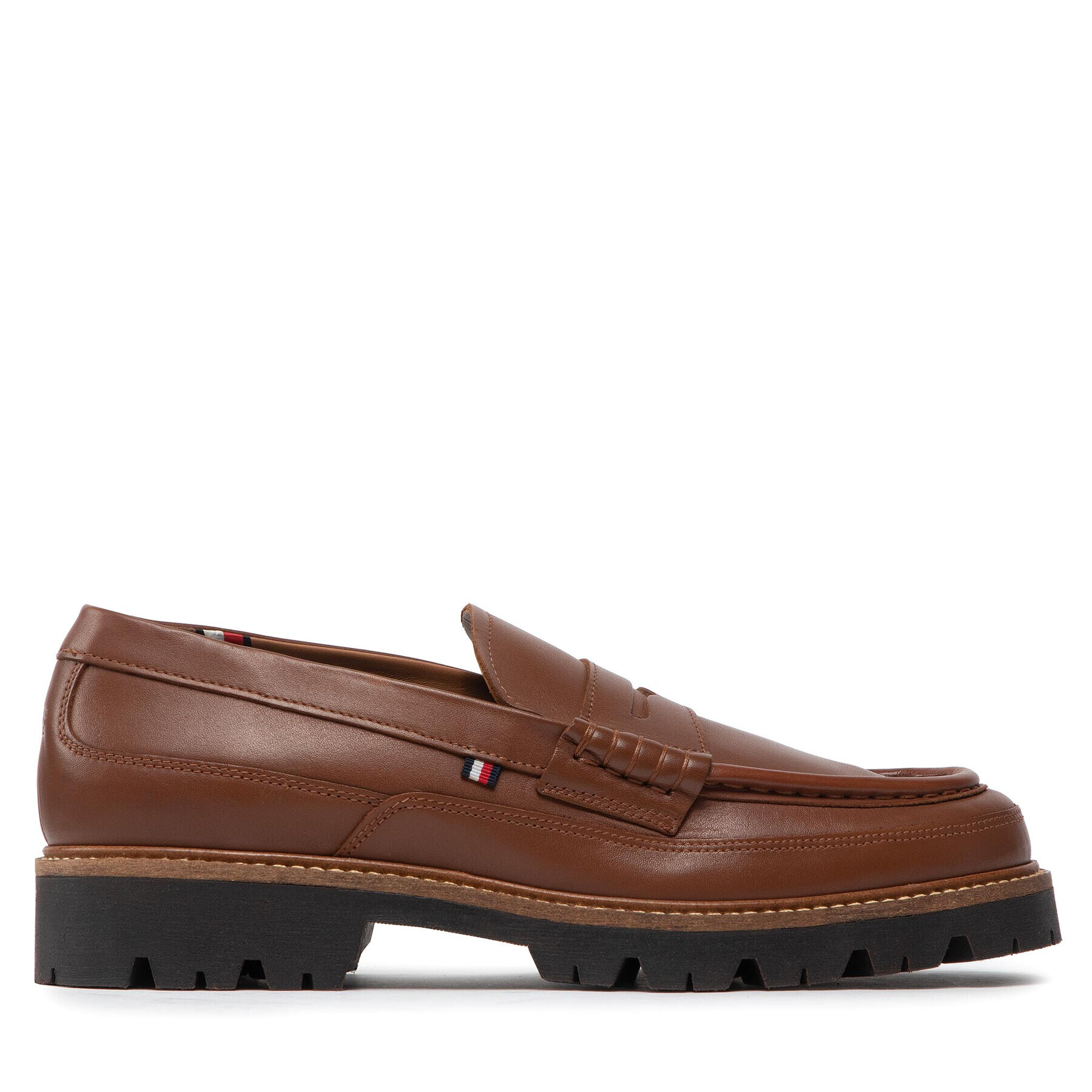 Tommy Hilfiger Polobotky Fashion Leather Loafer FM0FM04107 Hnědá - Pepit.cz