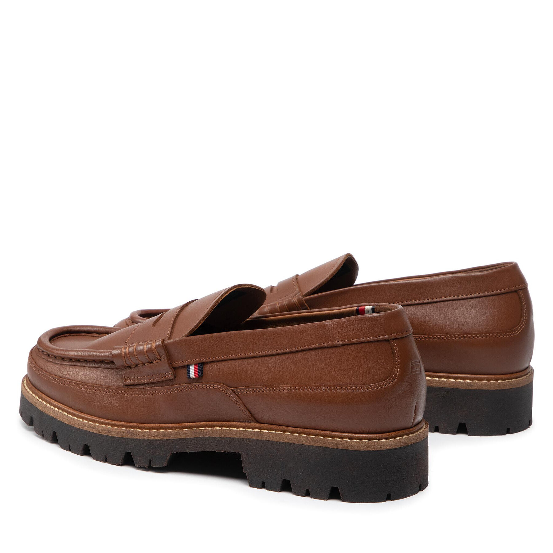 Tommy Hilfiger Polobotky Fashion Leather Loafer FM0FM04107 Hnědá - Pepit.cz