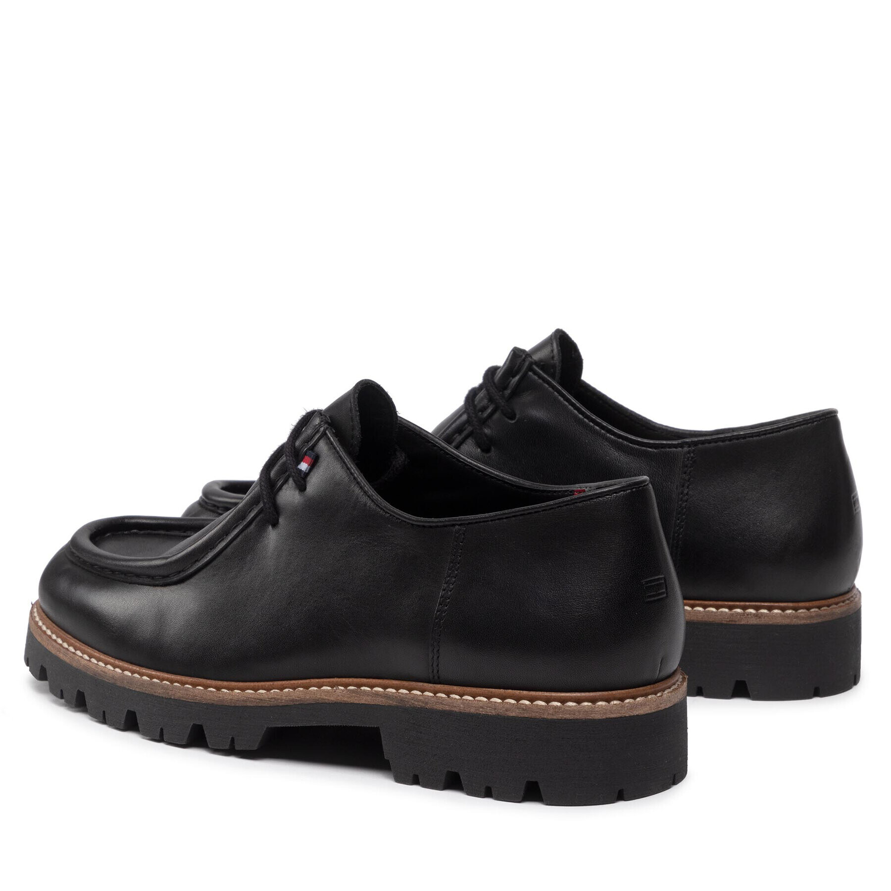 Tommy Hilfiger Polobotky Fashion Lth Mocassin Lace Shoe FM0FM04148 Černá - Pepit.cz