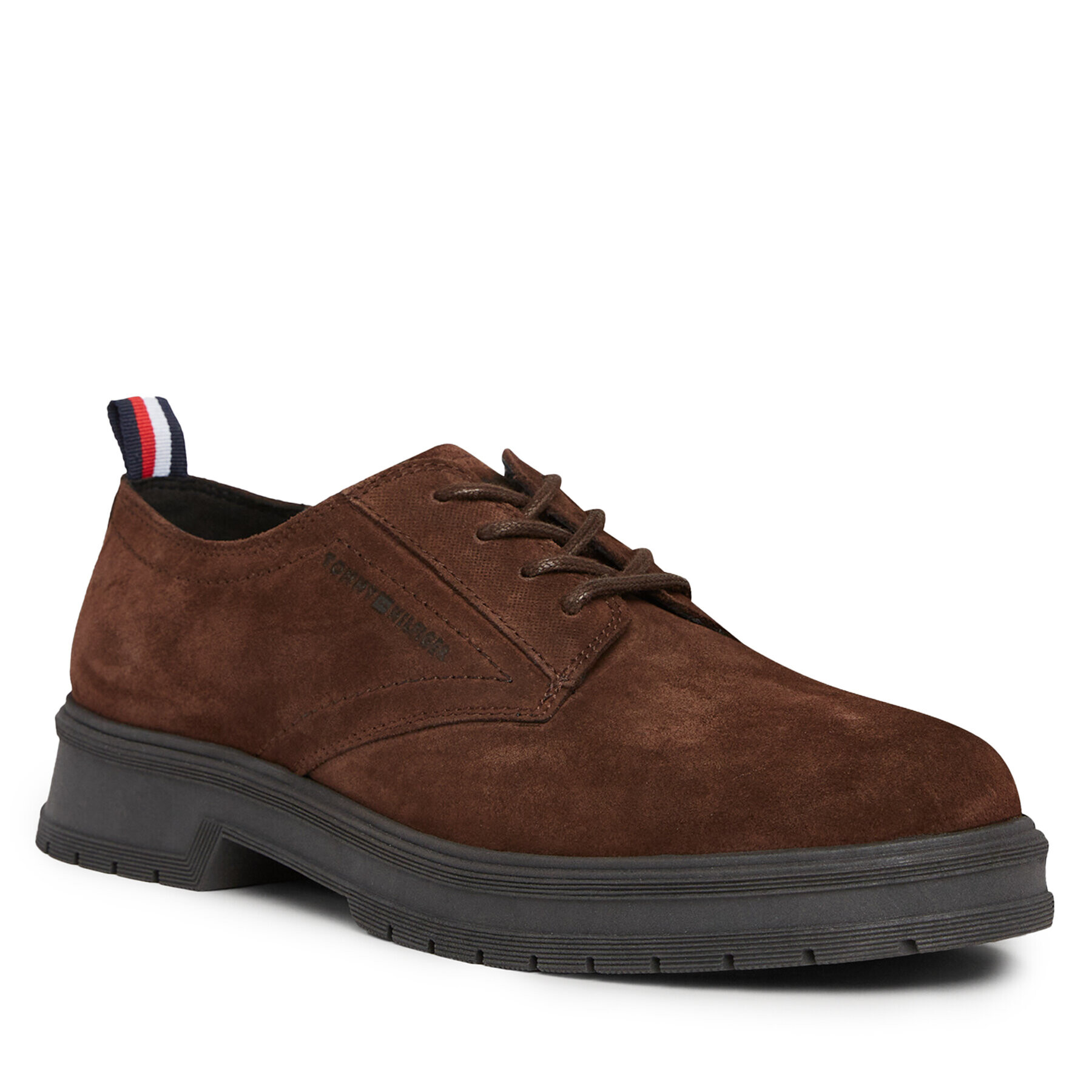 Tommy Hilfiger Polobotky Hilfiger Core Suede Shoe FM0FM04677 Hnědá - Pepit.cz