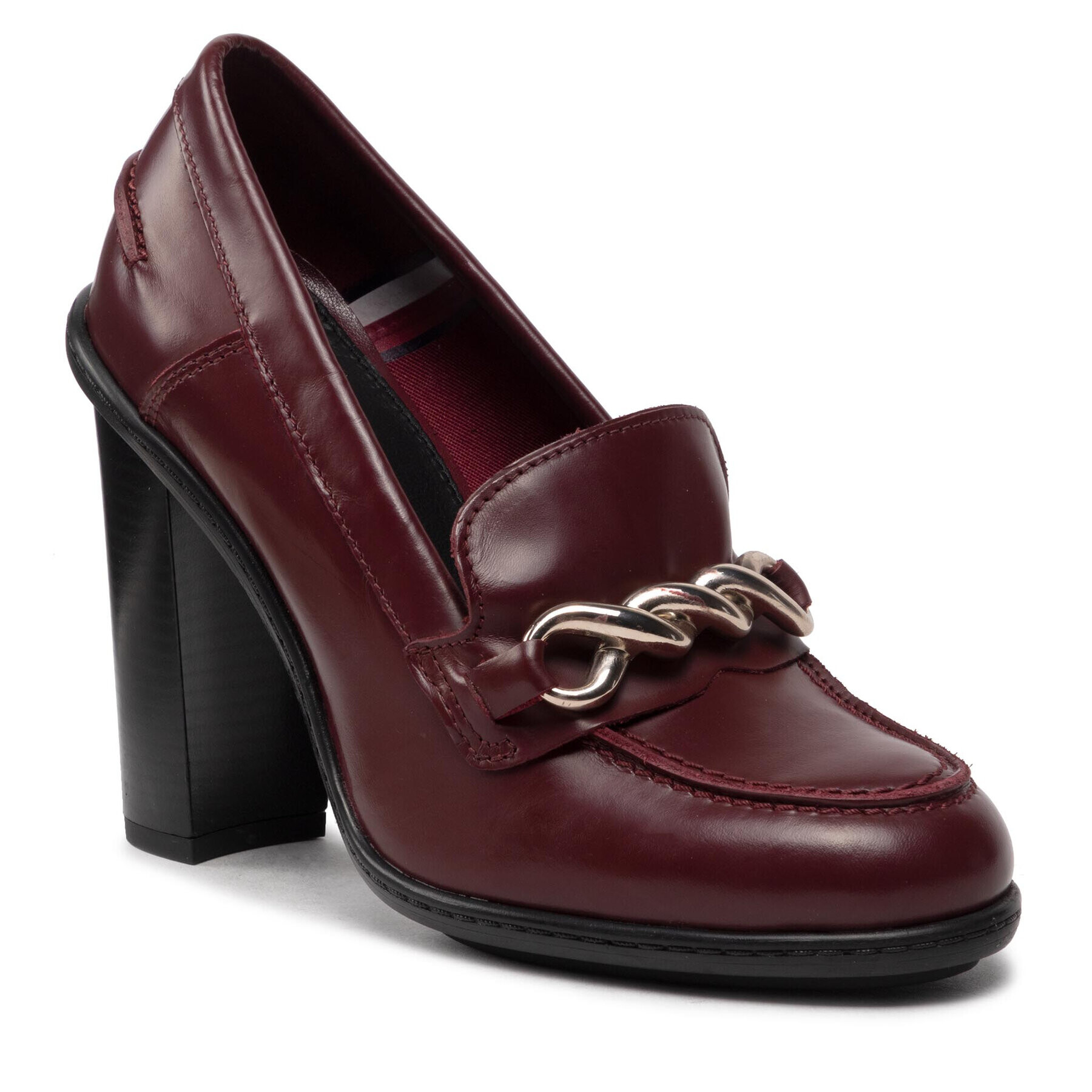 Tommy Hilfiger Polobotky Twist High Heel Loafer FW0FW06692 Bordó - Pepit.cz