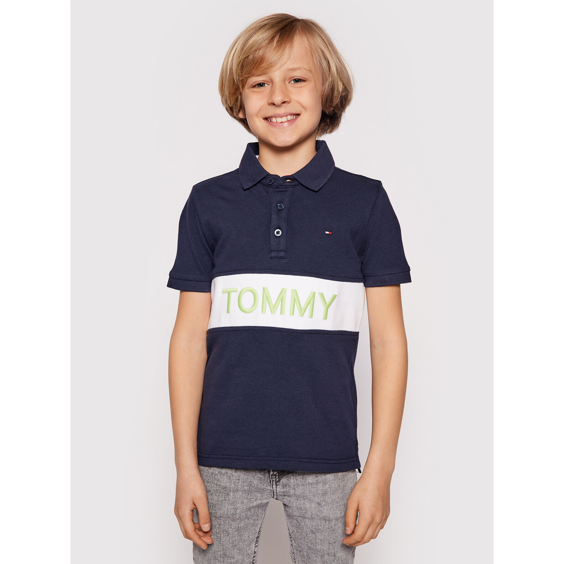 Tommy Hilfiger Polokošile Blocking KB0KB06539 D Tmavomodrá Regular Fit - Pepit.cz