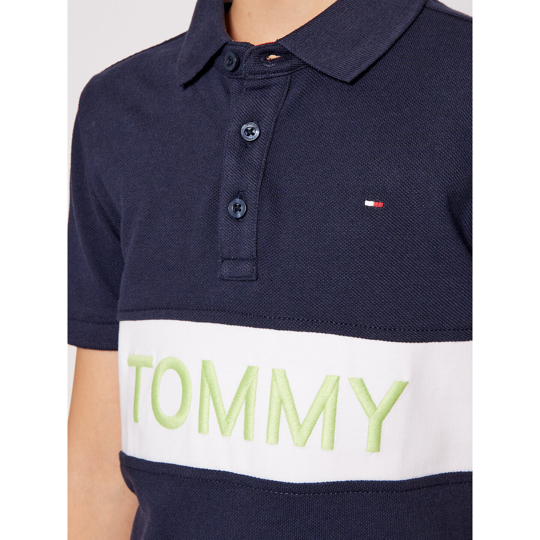 Tommy Hilfiger Polokošile Blocking KB0KB06539 D Tmavomodrá Regular Fit - Pepit.cz