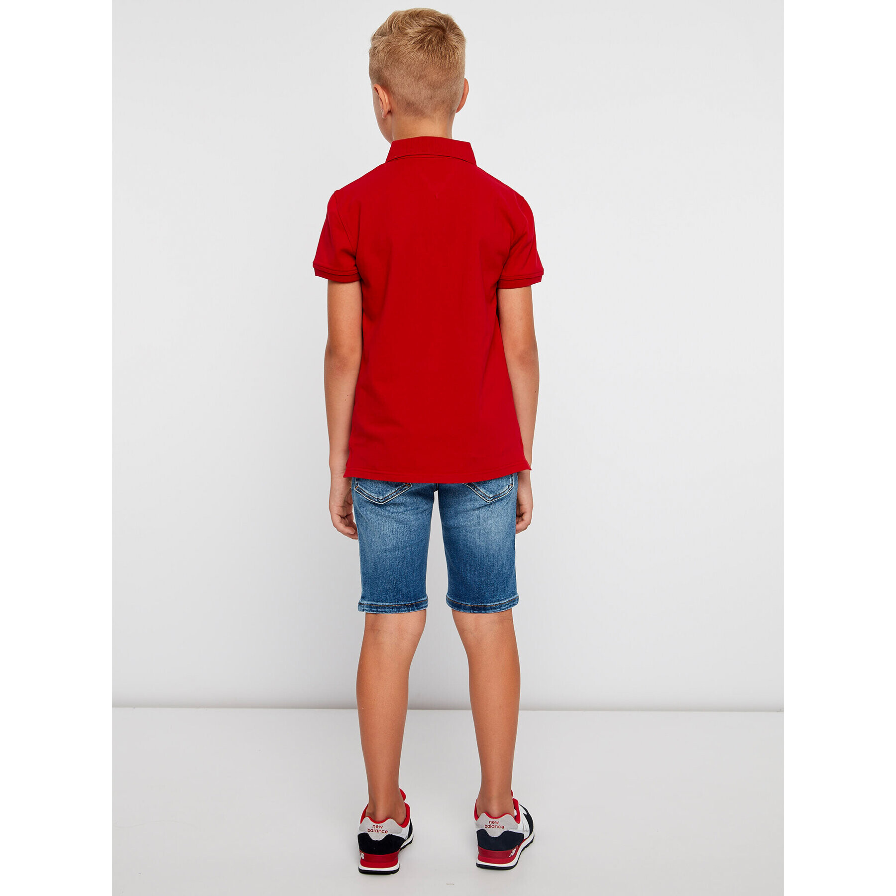 Tommy Hilfiger Polokošile Boys Tommy KB0KB03975 S Červená Regular Fit - Pepit.cz